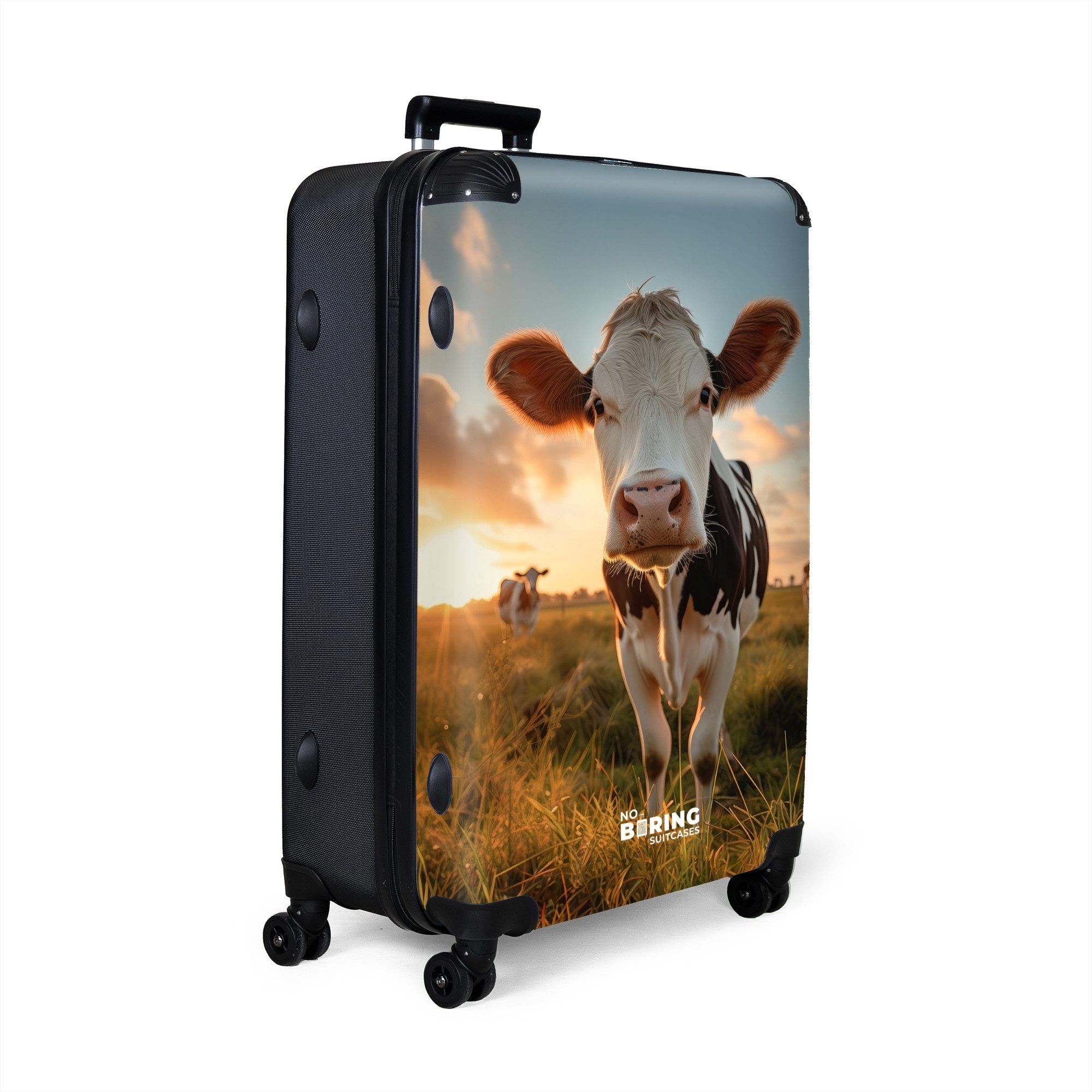NoBoringSuitcases.com© Hartschalen-Trolley Kühe auf der Weide günstig online kaufen