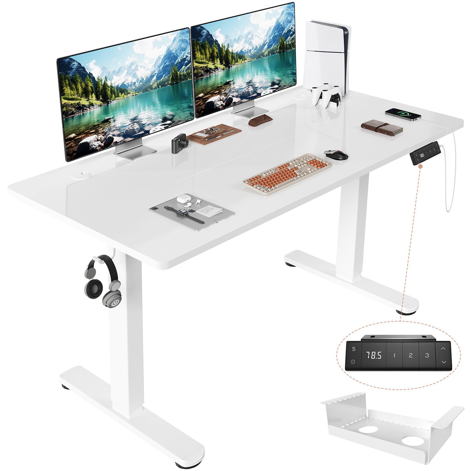 HOMALL Schreibtisch Höhenverstellbarer Schreibtisch mit 3 Höhen-Speicherfun günstig online kaufen