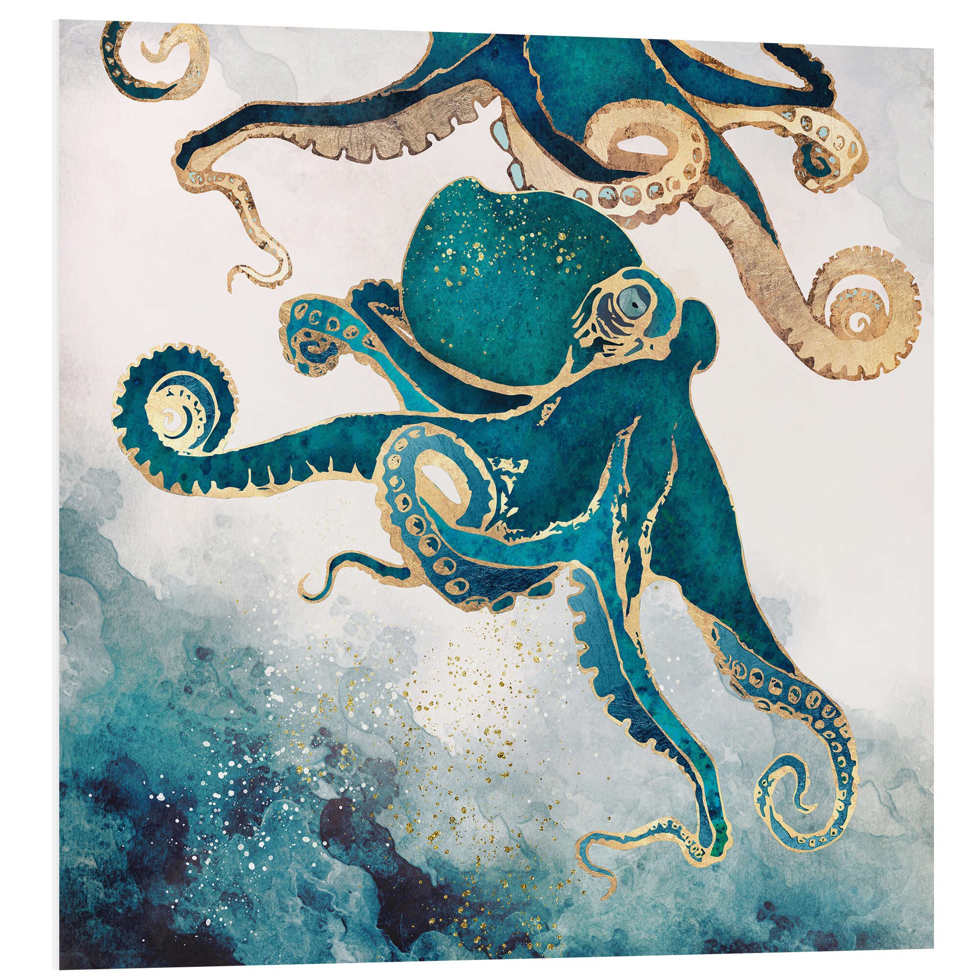 Posterlounge Forex-Bild SpaceFrog Designs, Octopus, Unterwassertraum V, Illustration