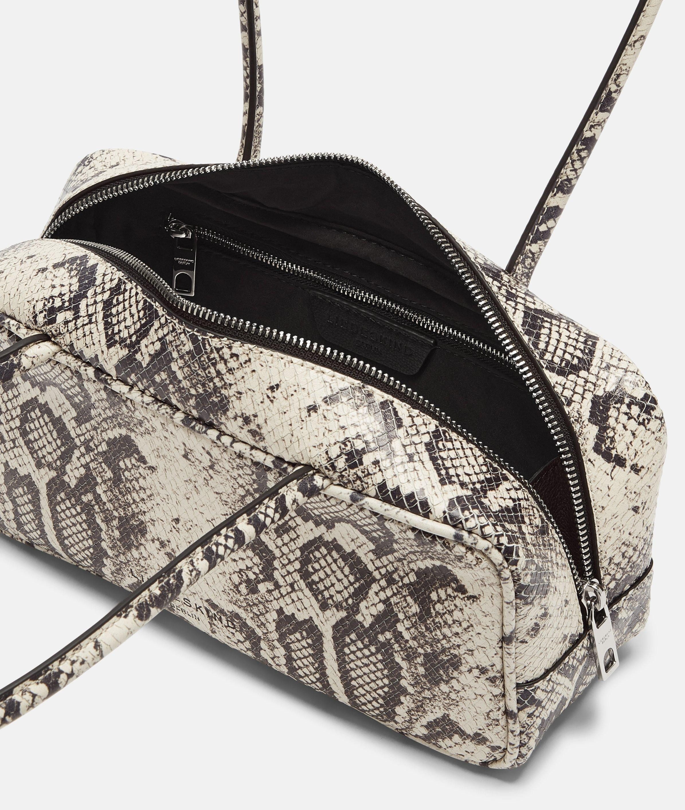 Liebeskind Berlin Schultertasche Snake Jil Satchel S, Handliche Tasche in Snake-Optik