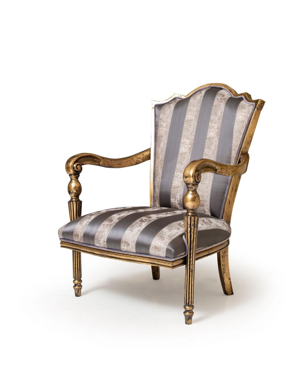 Xlmoebel Loungesessel Stilvoller blauer Loungesessel im klassischen Design mit Komfort (1-St., Loungesessel), Made in Europa