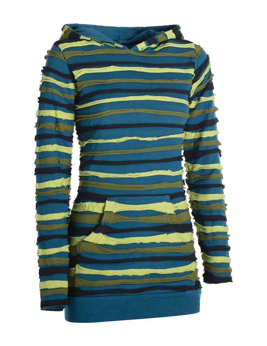 Kapuzenshirt Kapuzenpullover Hoodie mit Kapuze Streifen