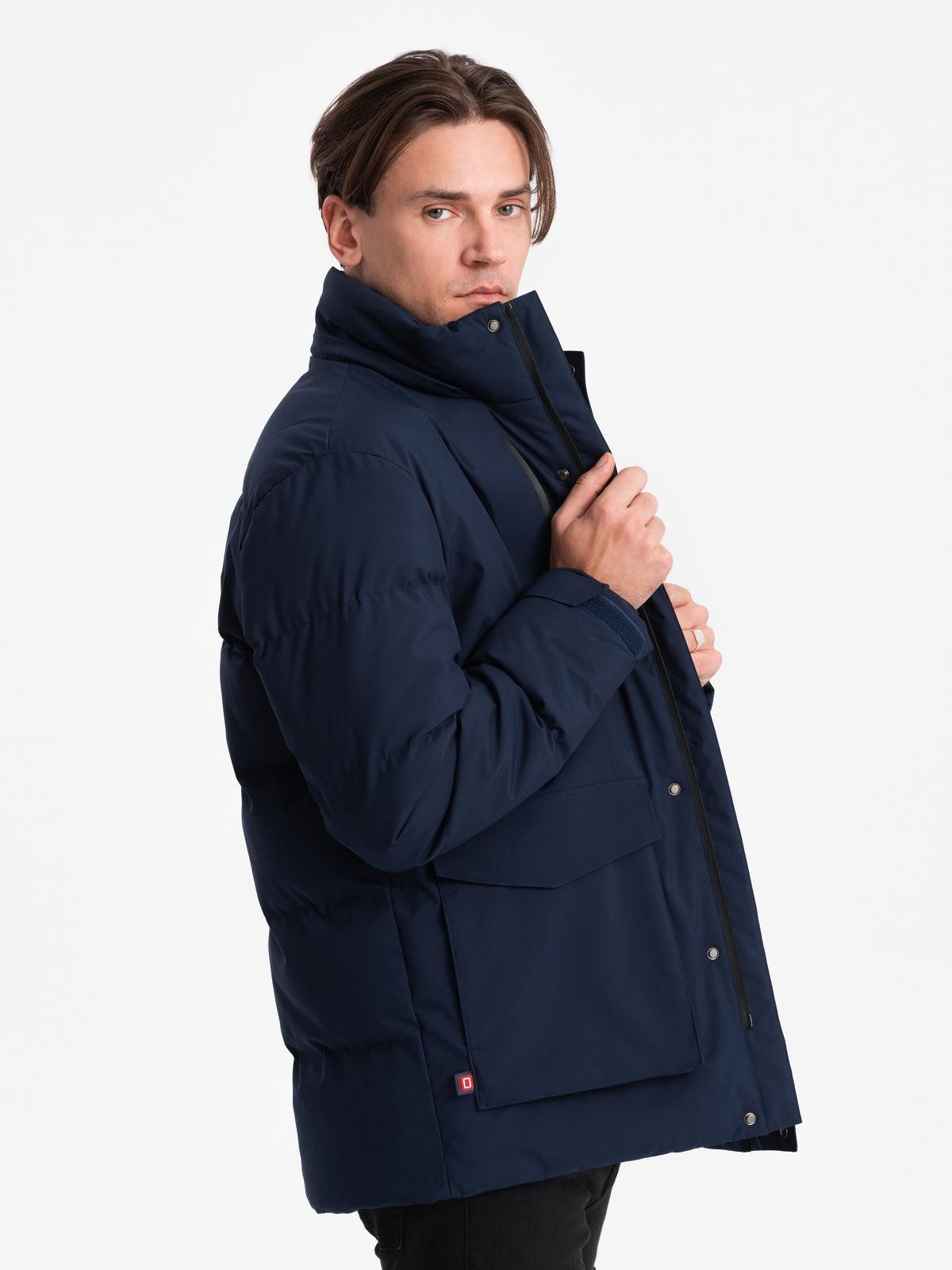 OMBRE Winterjacke Winterjacke für Herren mit abnehmbarer Kapuze günstig online kaufen