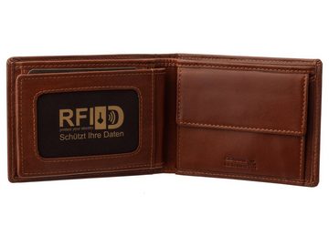 JS Geldbörse Börse RFID C32202-bridgebraunwallet Geldbörse braun