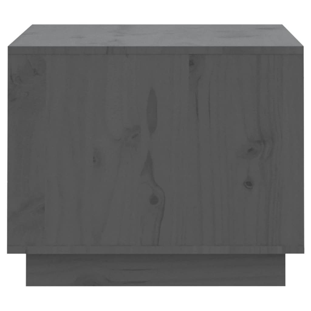 120x50x40,5 vidaXL Grau Couchtisch | Couchtisch Grau Kiefer Grau (1-St) cm Massivholz