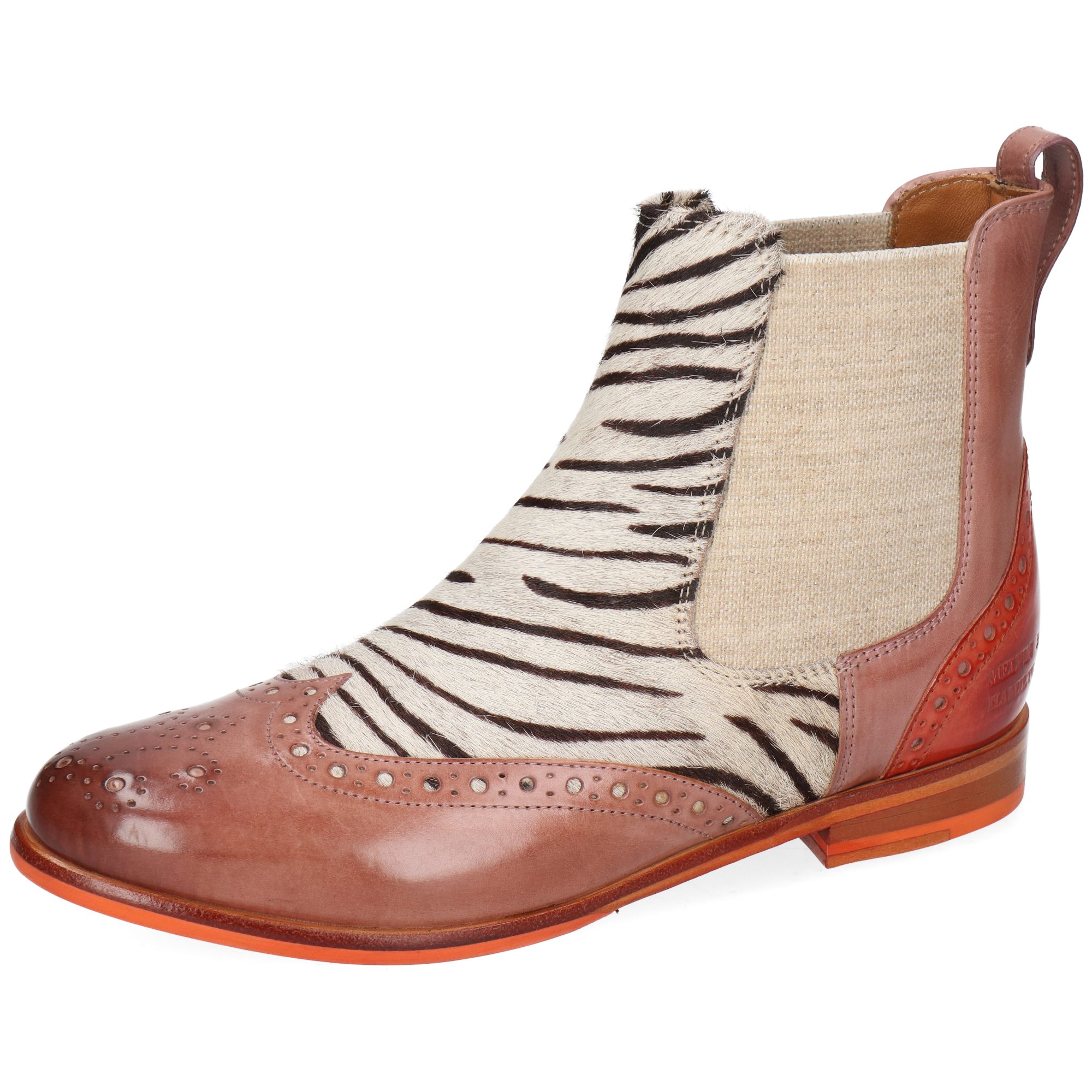 Melvin & Hamilton Selina 29 Leder-Chelsea Boots für Damen Stiefelette Flache Absätze, Echtes Leder, Vegetabile Gerbung