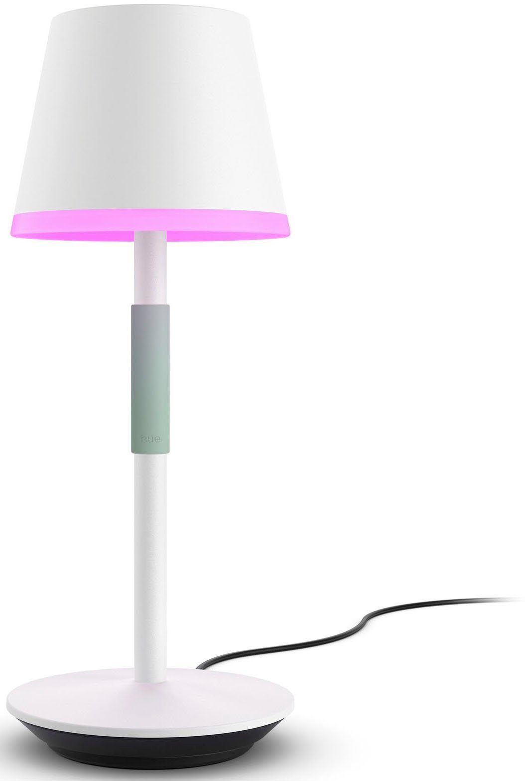 Philips Hue LED Tischleuchte Go, Dimmer, LED fest integriert, Farbwechsler, tragbar