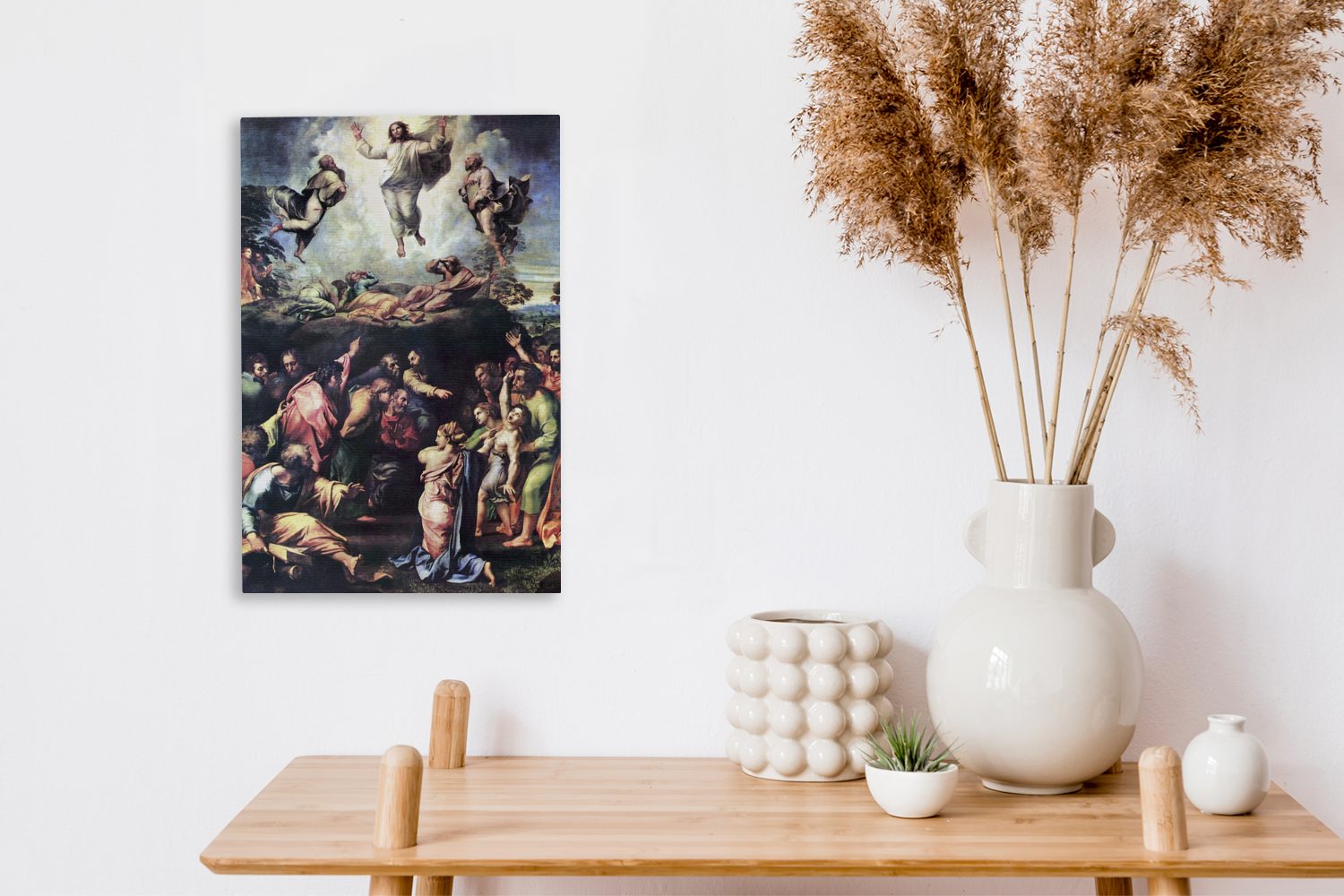 OneMillionCanvasses® Leinwandbild Verklärung (1 Zackenaufhänger, Gemälde, - inkl. Raphael 20x30 fertig Raffaello, cm Leinwandbild St), bespannt