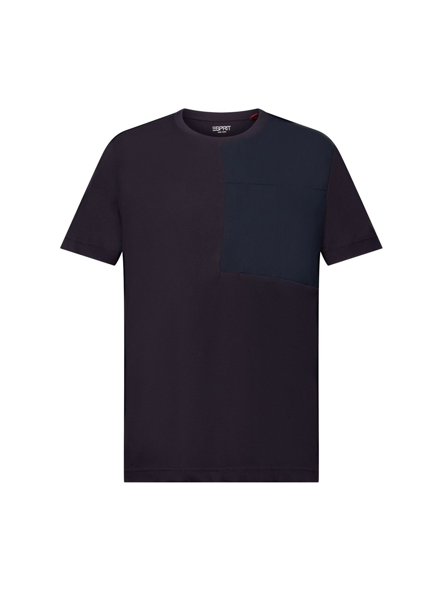 Esprit T-Shirt T-Shirt Jersey mit (1-tlg) NAVY aus Brusttasche