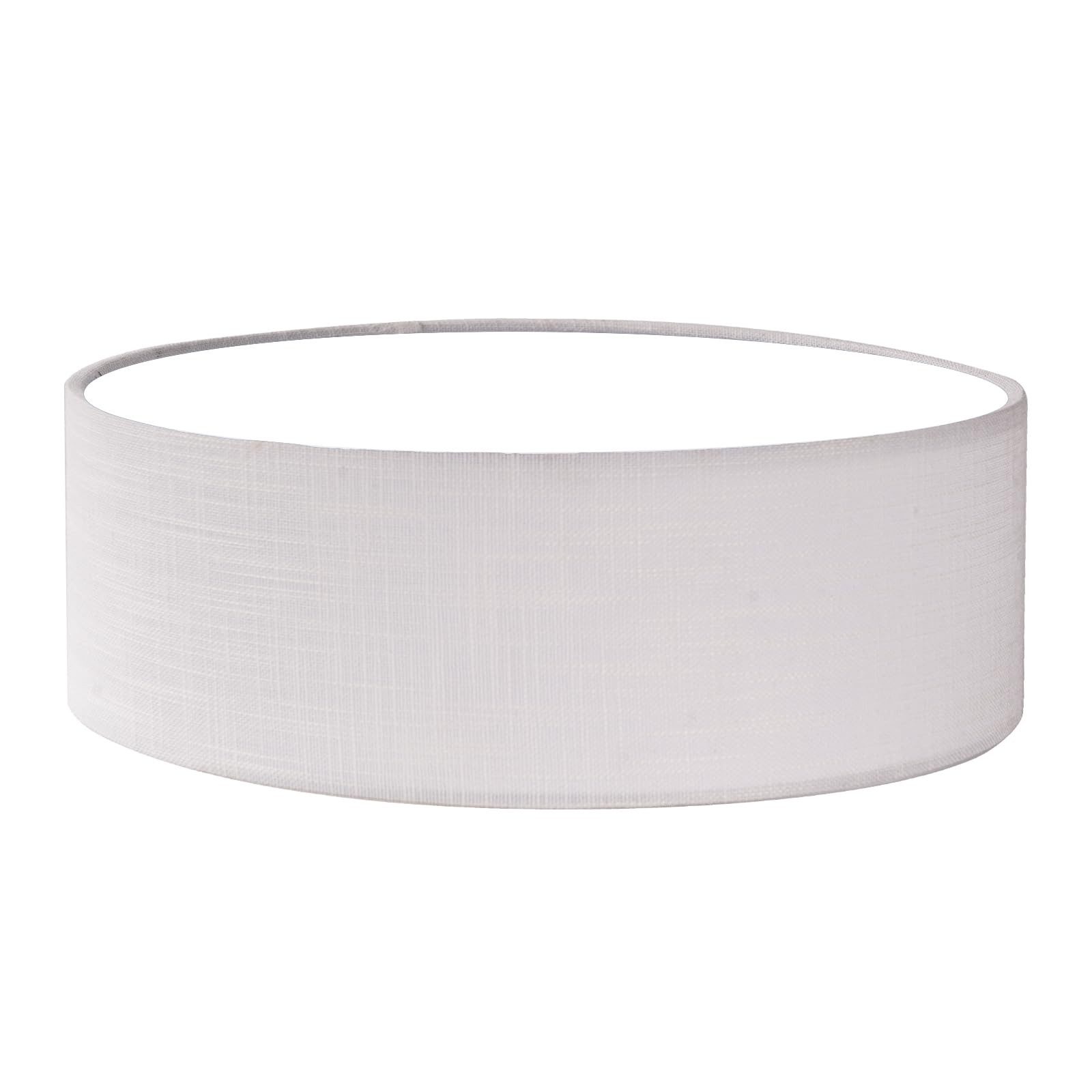 LQWELL LED Deckenleuchte aus Leinen, Ø40cm x H10cm,Deckenlampe,6x E27, ohne Leuchtmittel, Warmweiß, Textil Lampenschirm, Schlafzimmer, Wohnzimmer