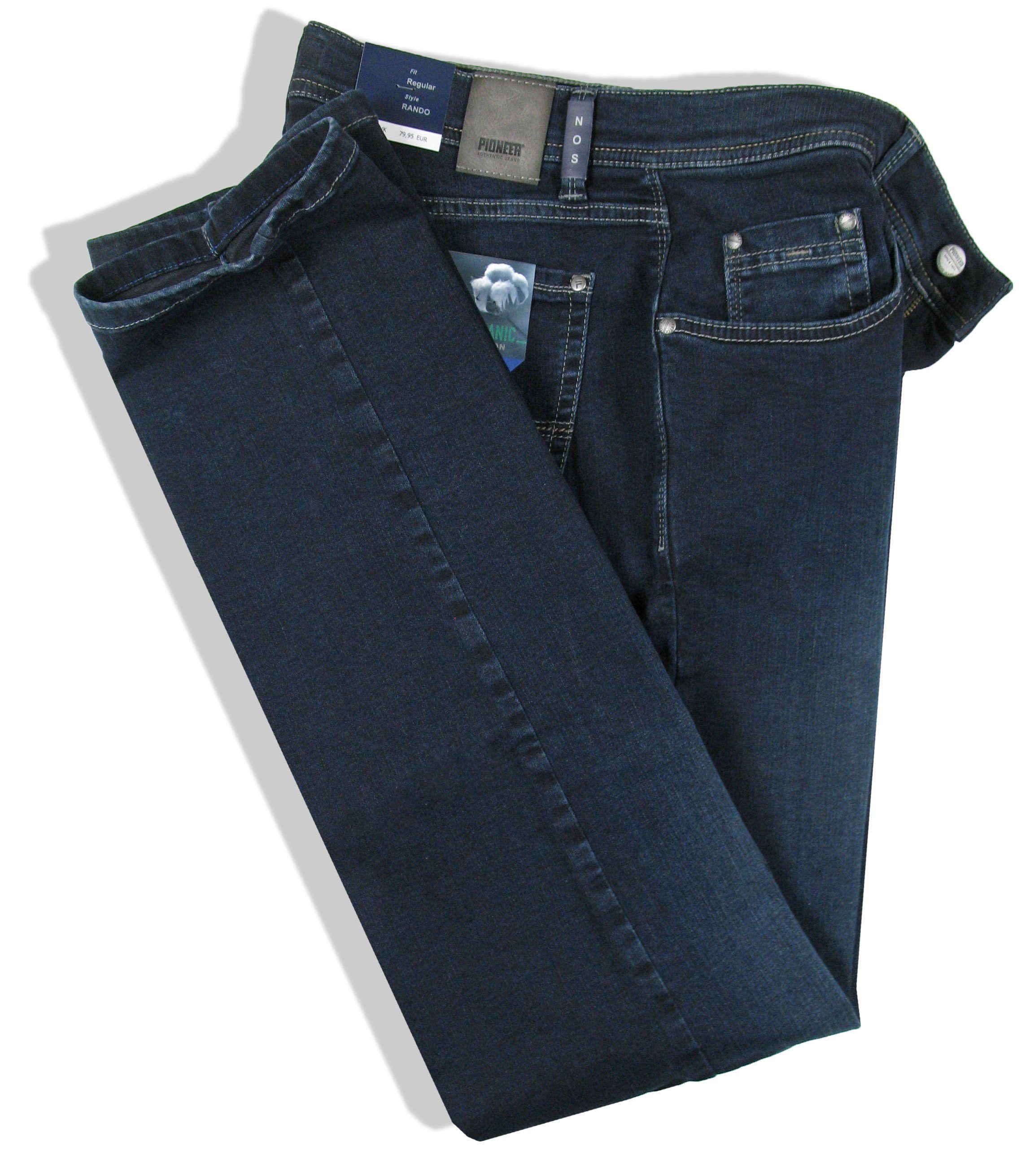 Pioneer Authentic Jeans 5-Pocket-Jeans Rando Blue Stretch-Denim Megaflex Used Night