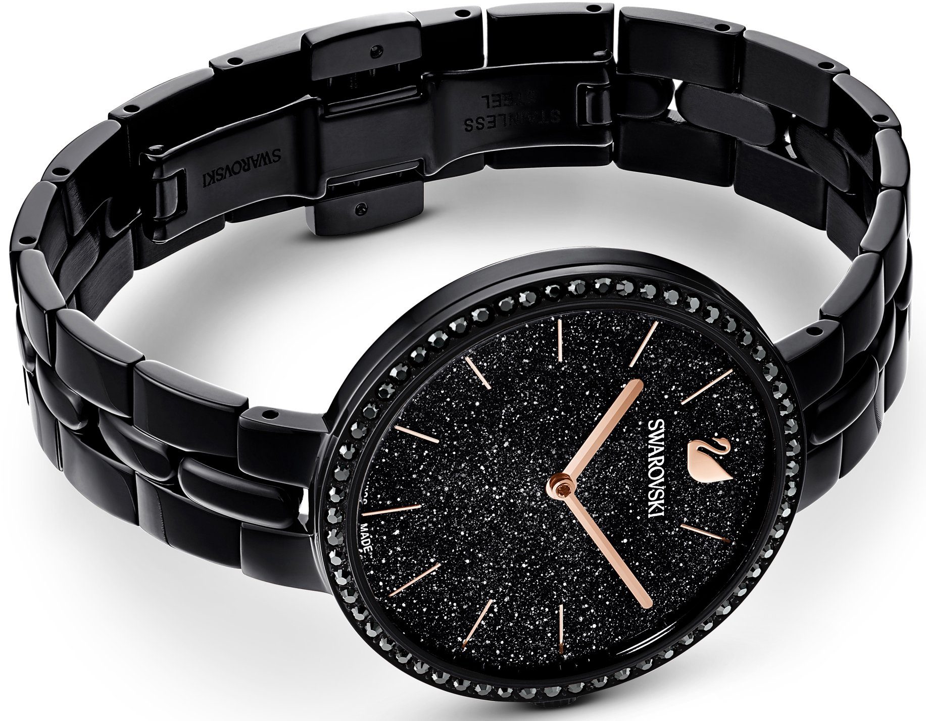 Swarovski Quarzuhr COSMOPOLITAN 5547646, Armbanduhr, Damenuhr, Swarovski-Kristalle, Swiss Made