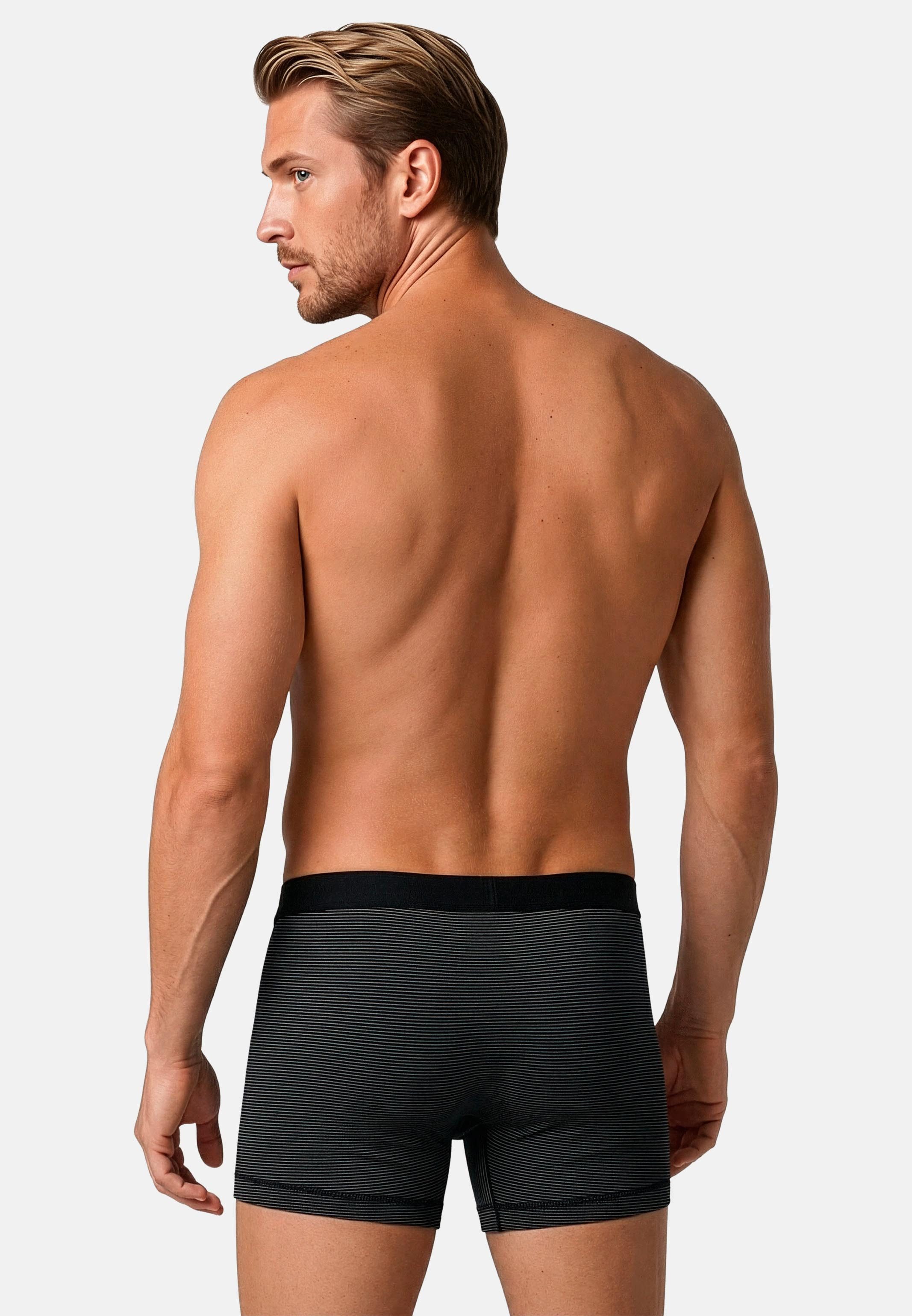 ESGE - Die Wäsche-Macher Retro Boxer 5er Pack - Feinripp Ringel (Spar-Set, 5-St) Retro Short / Pant - Baumwolle - mit Eingriff – Bild 3 von 5
