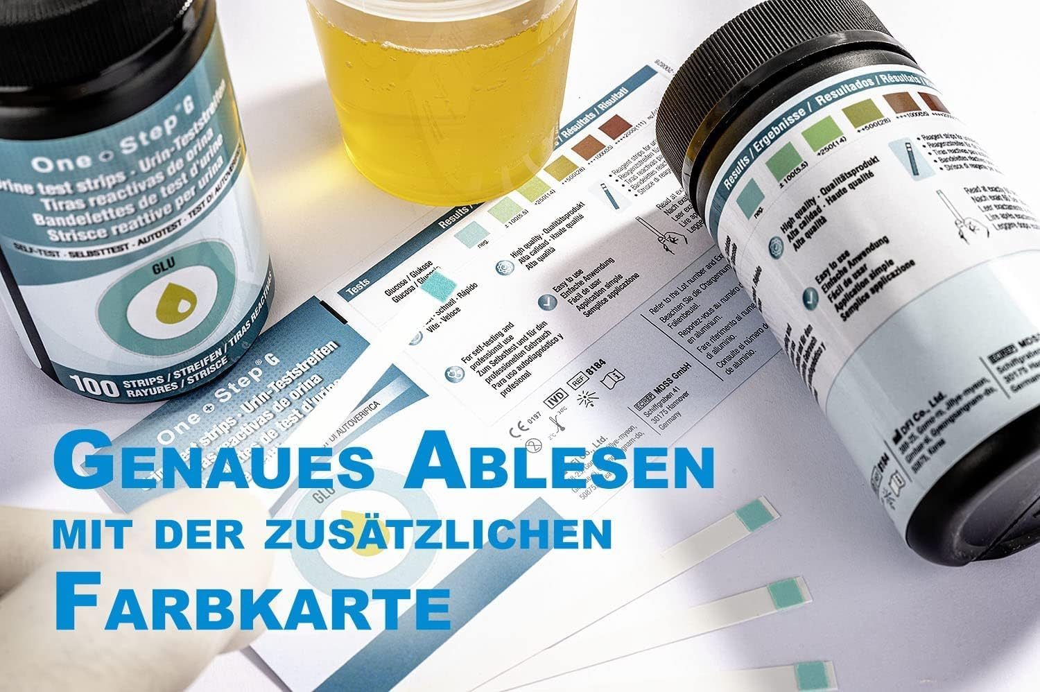 One+Step Blutzucker-Teststreifen - Glukose Teststreifen - Schnelltest für zu Hause, 100-tlg. – Bild 5 von 5