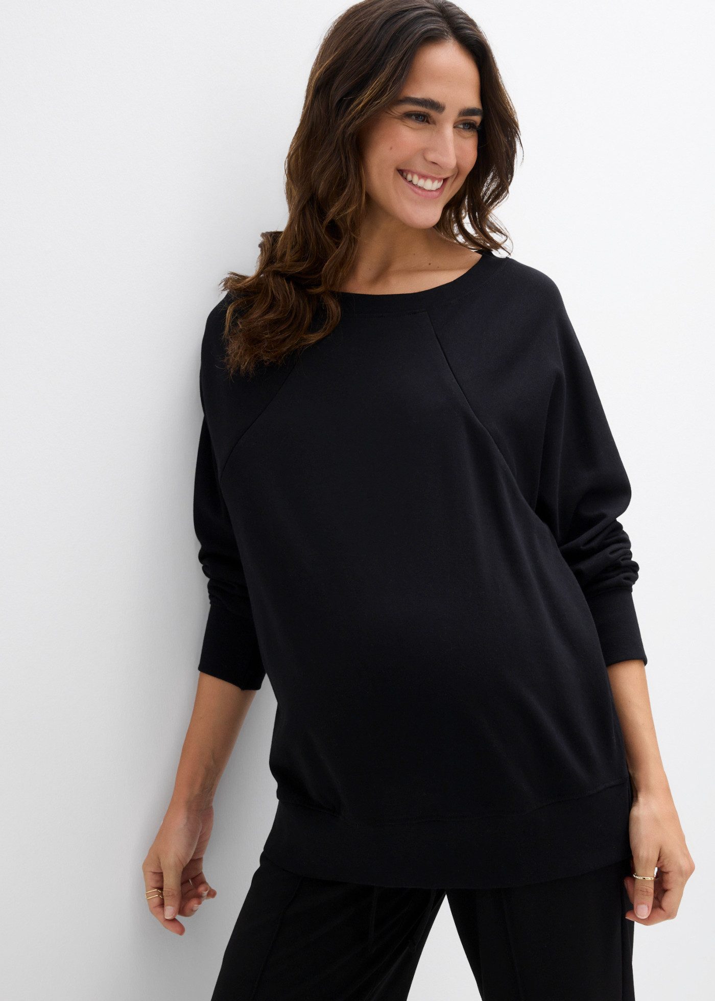 bonprix Sweatshirt mit unauffälligen Reißverschlüssen an der Vorderseite, casual