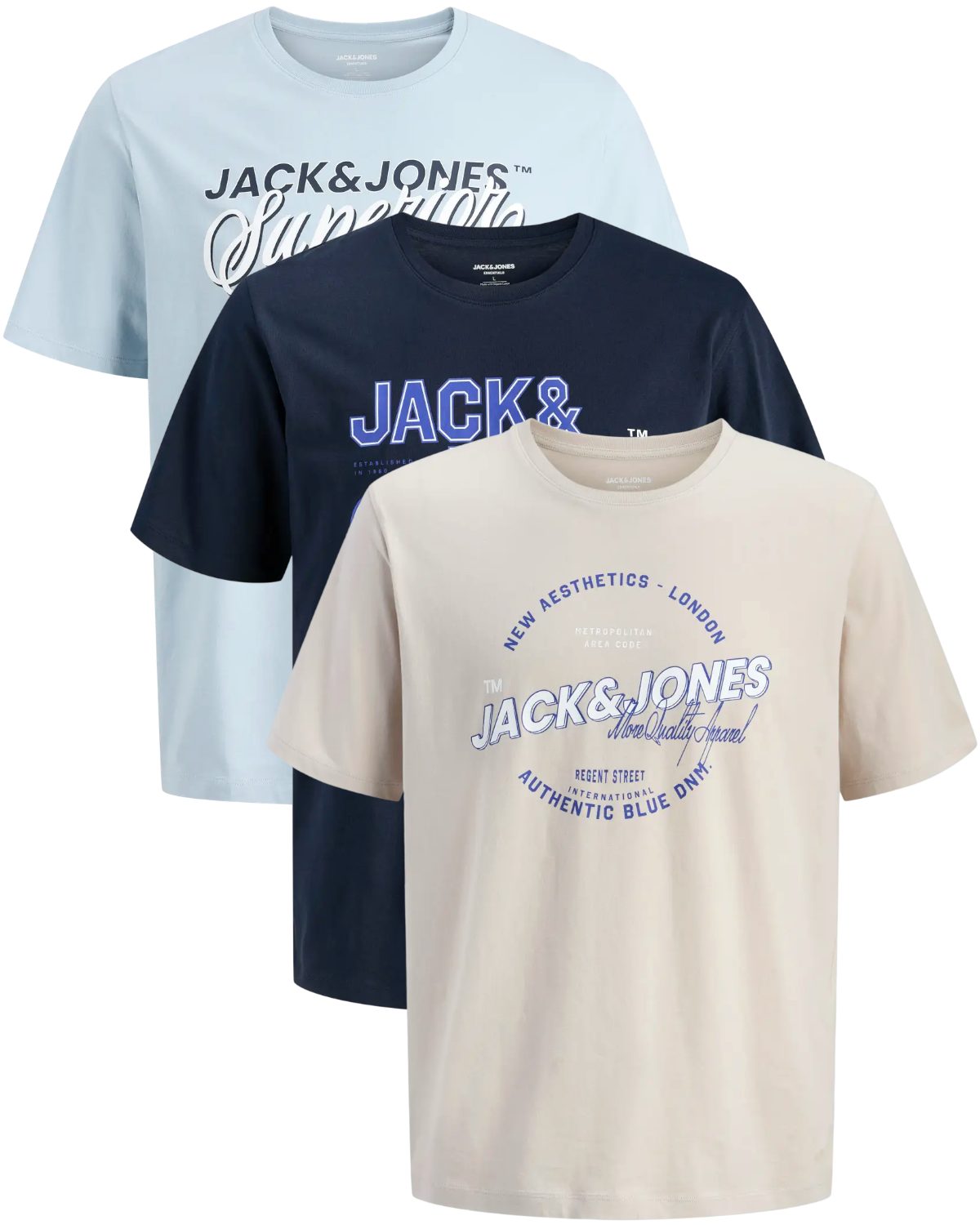 Jack & Jones T-Shirt Stilvolles Slim-Fit oder Regular Shirt mit Printdruck günstig online kaufen