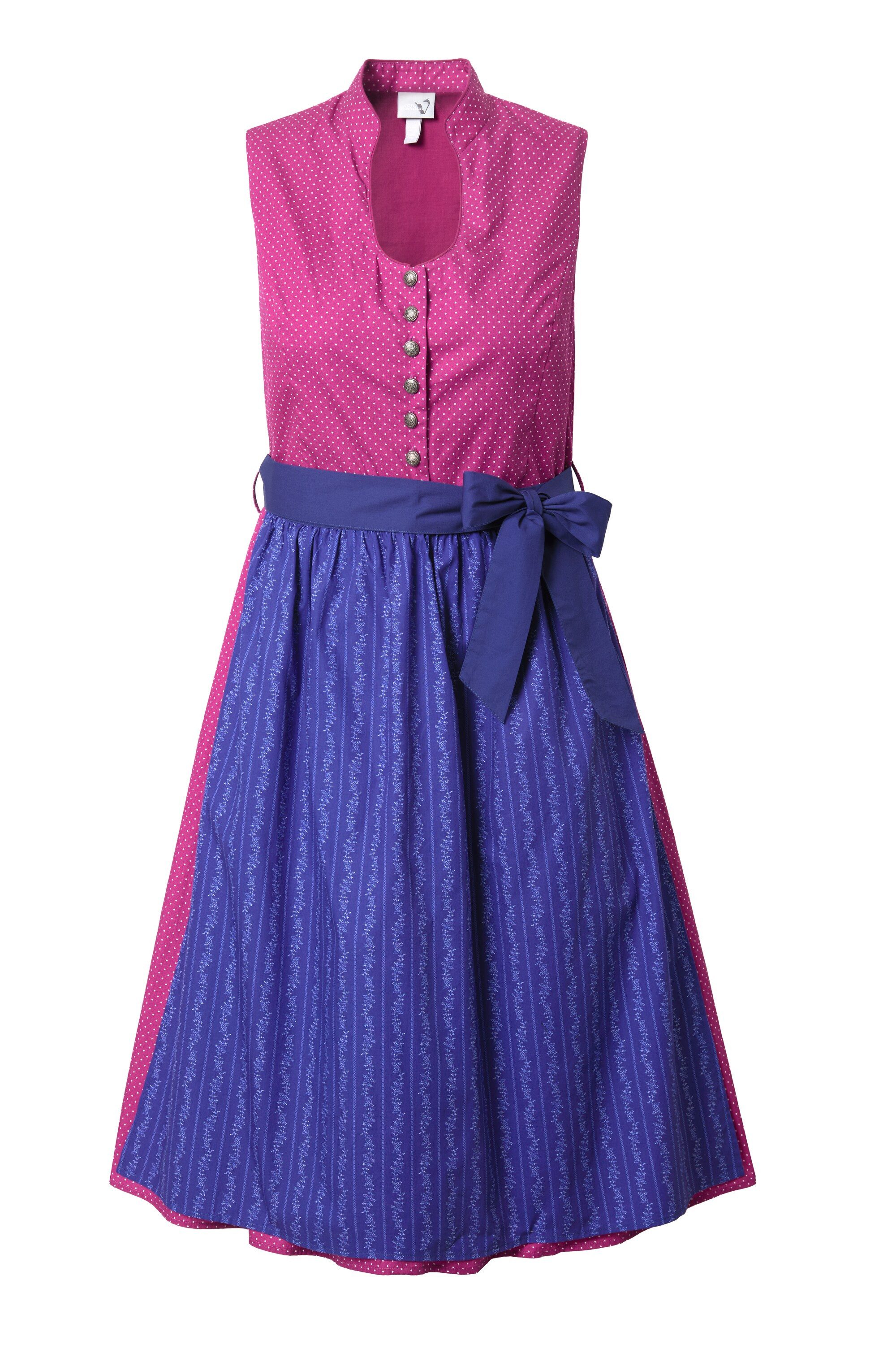 Ulla Popken Dirndl Dirndl Stehkragen Schmuckknöpfe günstig online kaufen