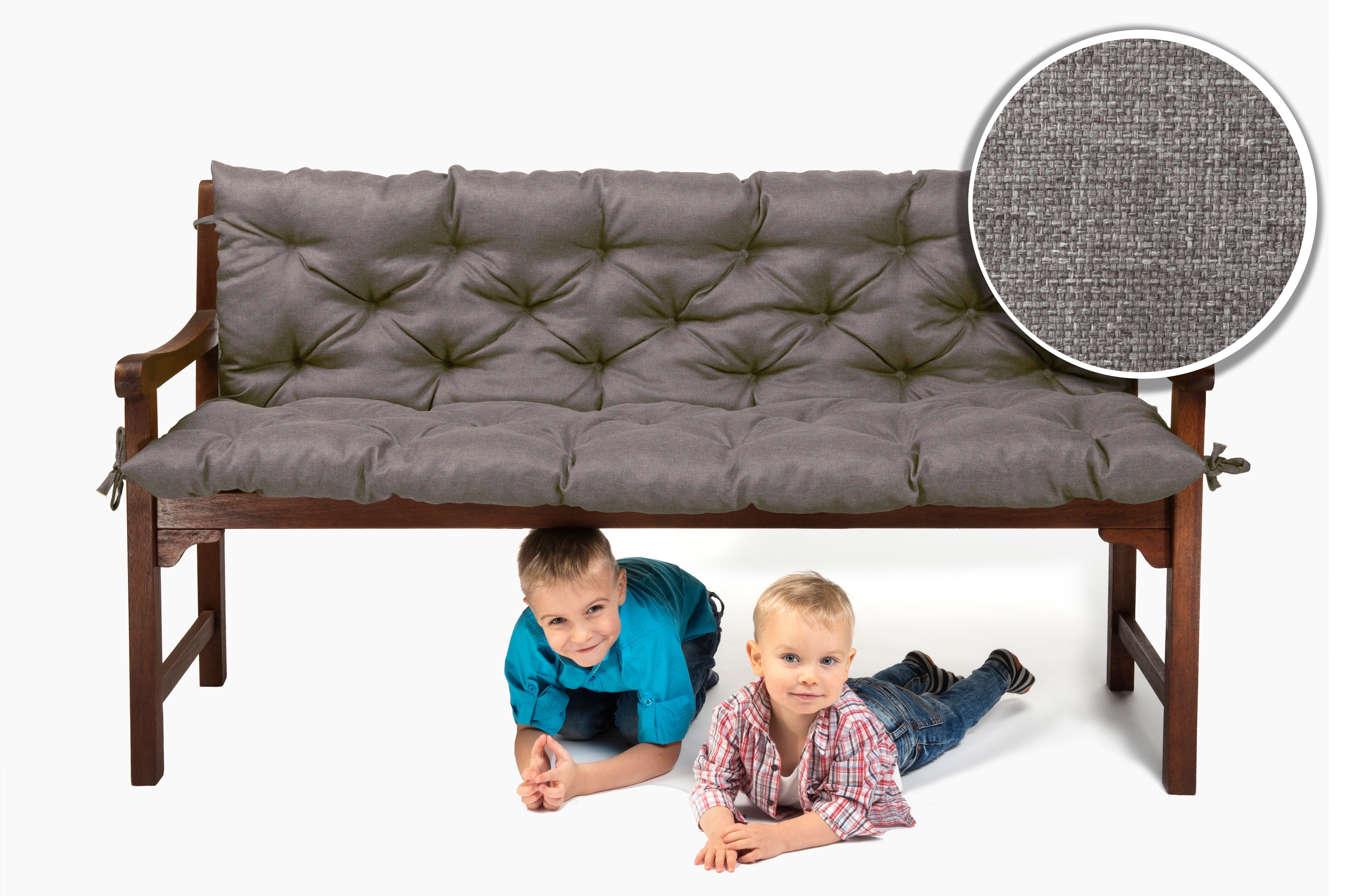 sunnypillow Bankauflage Bankauflage Stuhlkissen viele Farben und Größen zur Auswahl, 100 cm x 40 cm x 40 cm grau