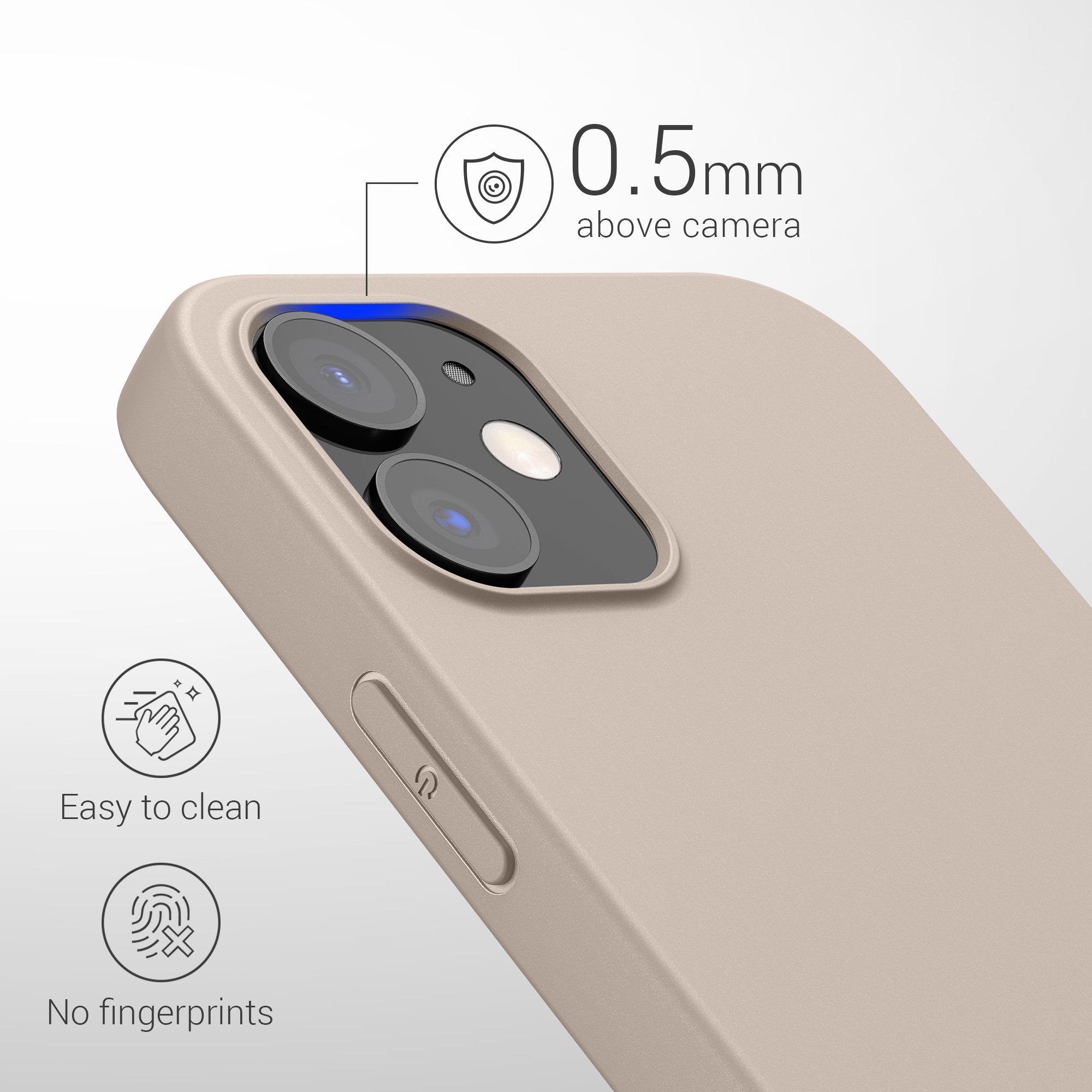 kwmobile Handyhülle Hülle für Apple iPhone 12 / 12 Pro, Hülle Silikon - Soft Handyhülle - Handy Case Cover