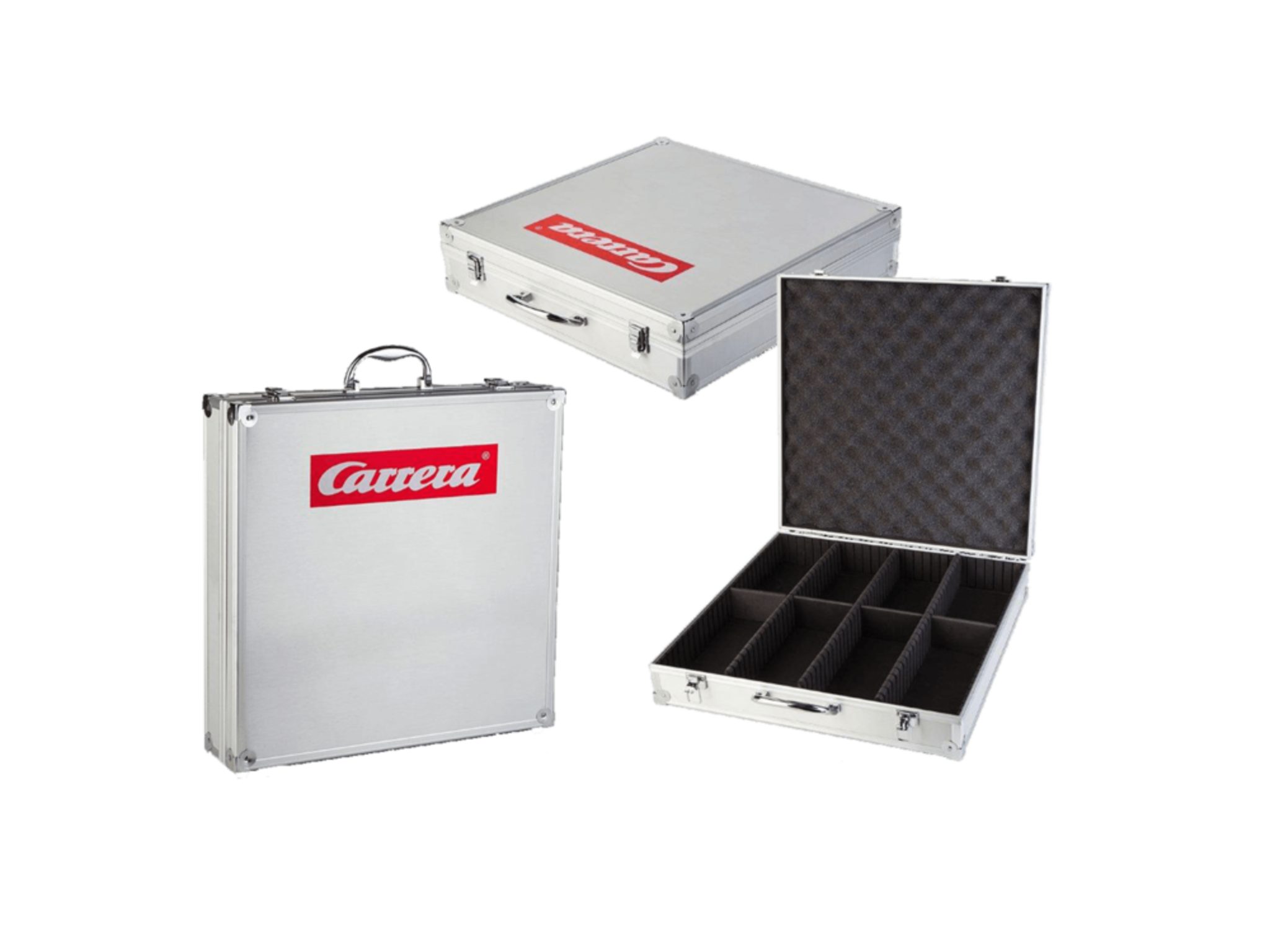 Carrera® Autorennbahn Carrera 20070460 Fahrzeugkoffer Modelle im Maßstab 1:32, Aluminium