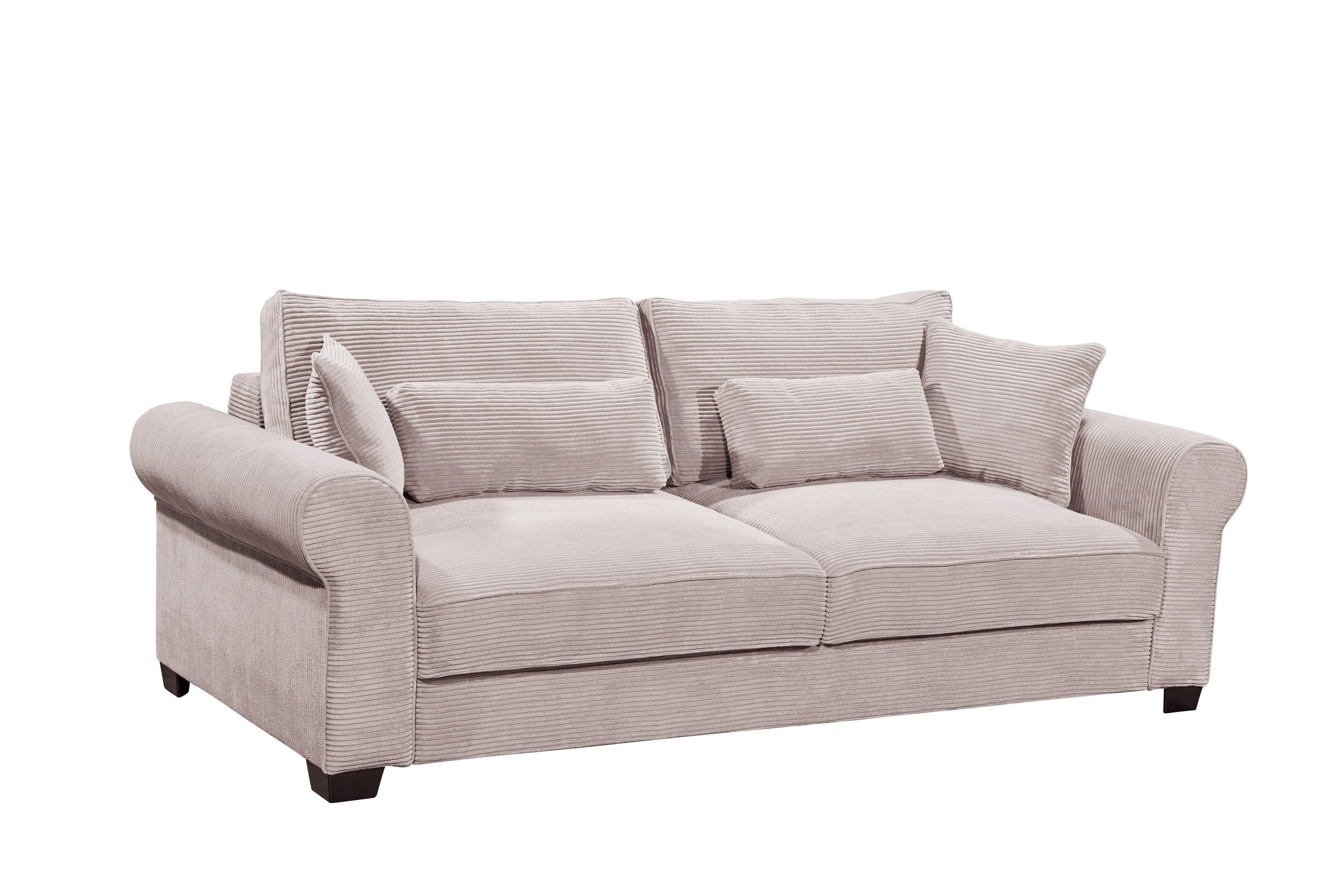 Black Red White Schlafsofa Liegefläche 198x165cm, flamingo - 250x95x125 (BxHxT)