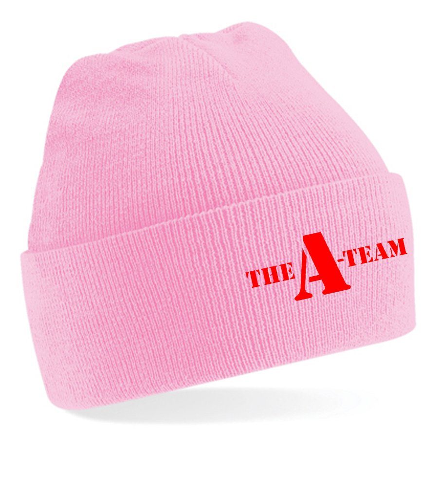 Blondie & Brownie Beanie Unisex Erwachsenen Mütze A Team Logo Serie Rosa