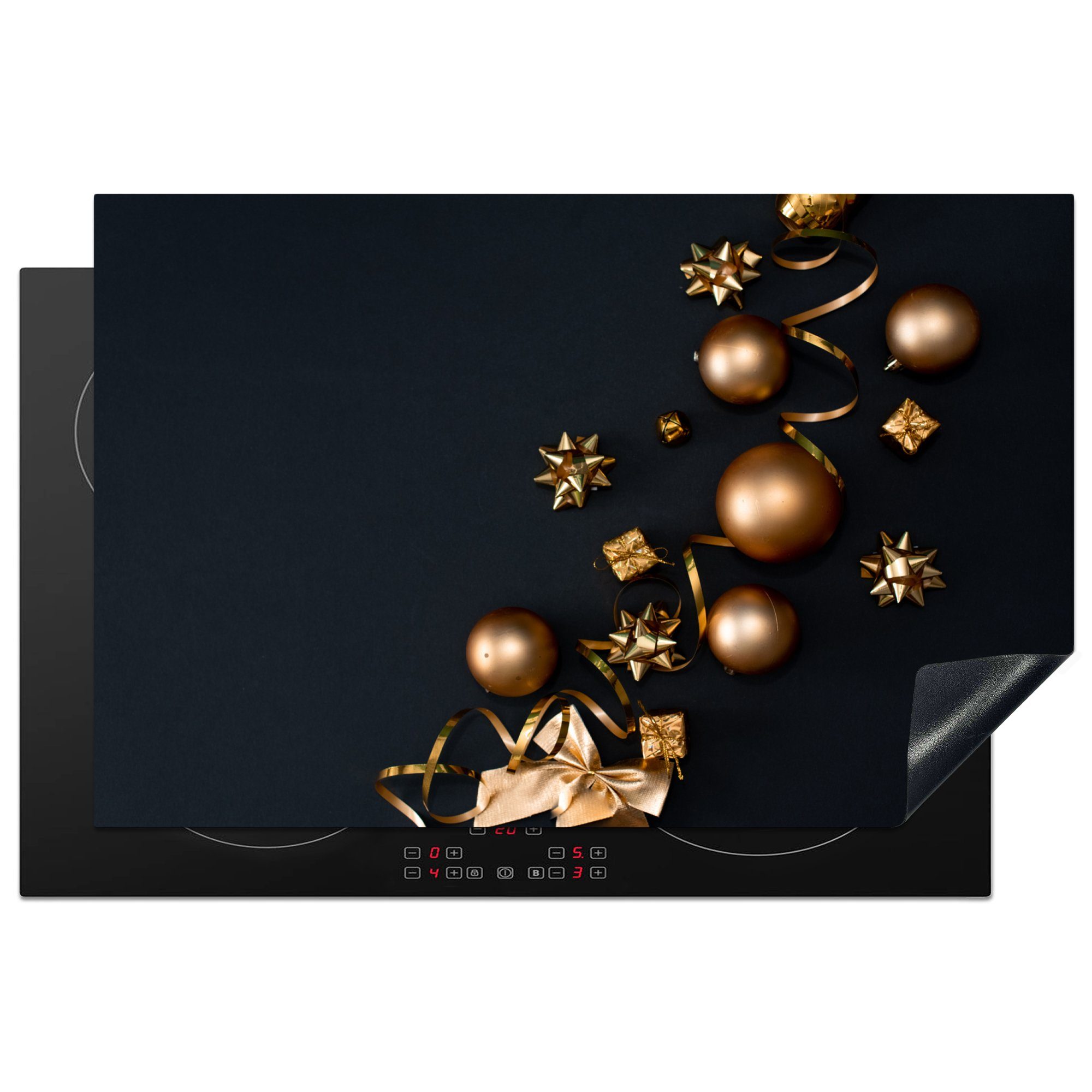 MuchoWow Herdblende-/Abdeckplatte Weihnachten - Weihnachtsschmuck - Weihnachtskugeln, Vinyl, (1 tlg), 81x52 cm, Induktionskochfeld Schutz für die küche, Ceranfeldabdeckung
