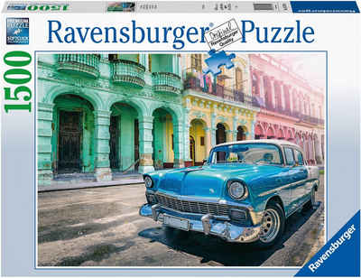 Ravensburger Puzzle Cars Cuba, 1500 Puzzleteile, Made in Germany, FSC® - schützt Wald - weltweit