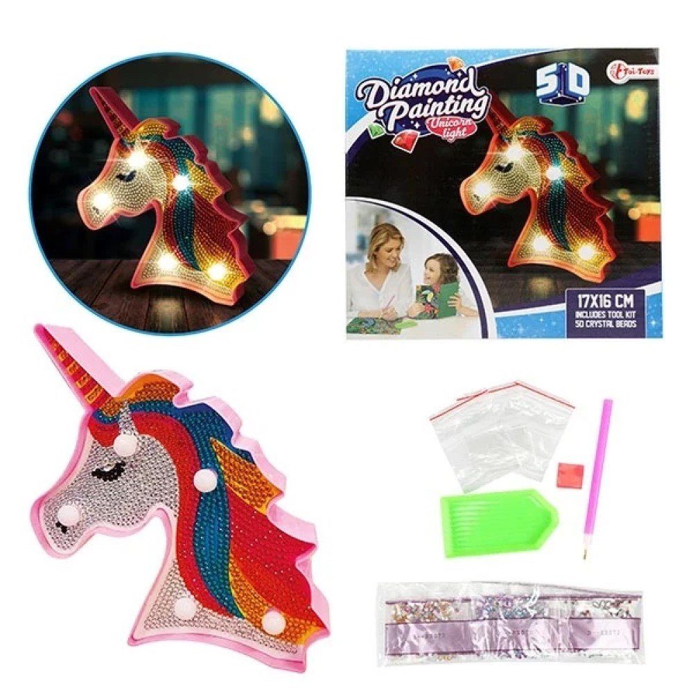 Lampe gestalten Einhorn Stehlampe selber zum Toi-Toys