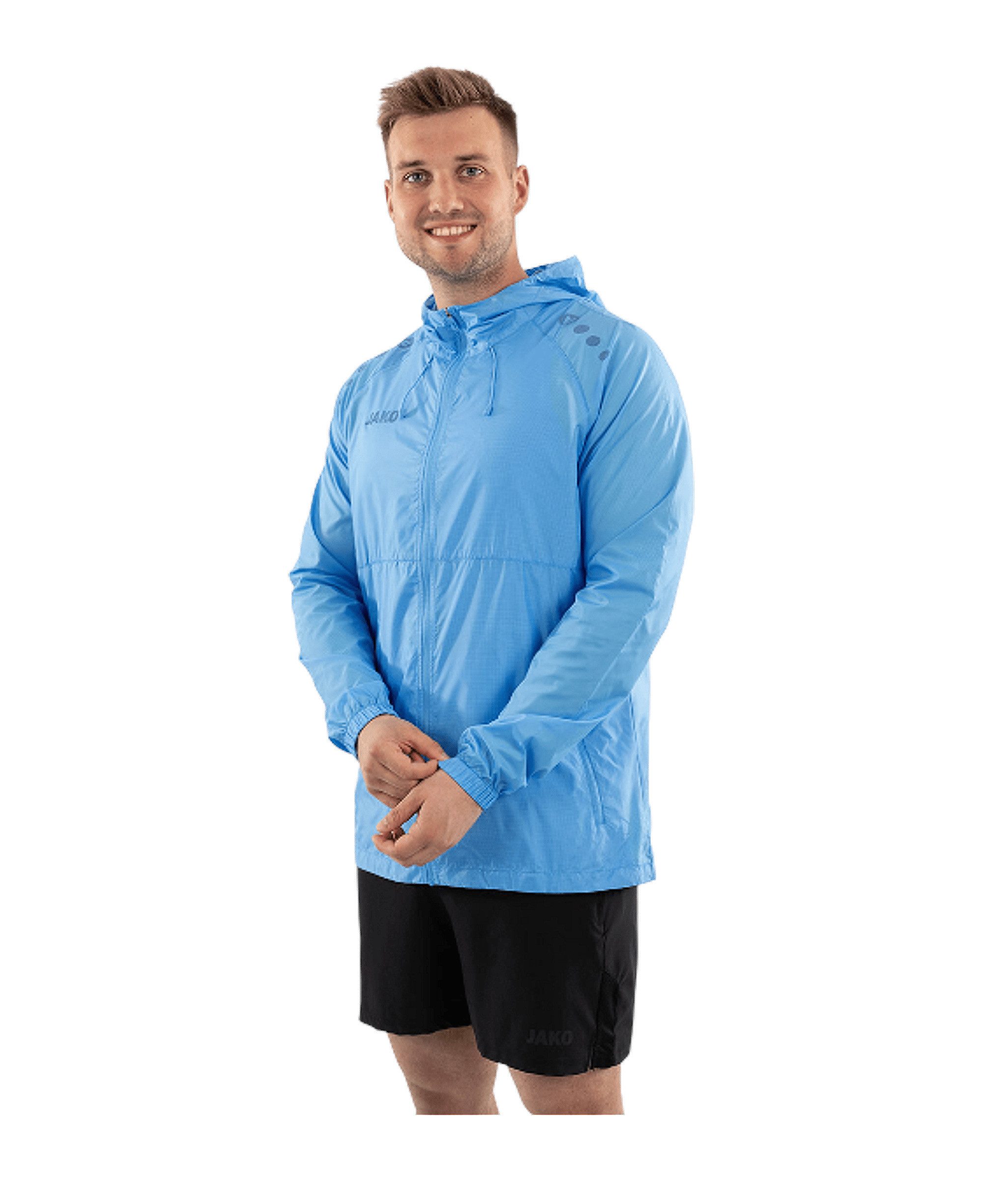 Jako Allwetterjacke Flow Lightweight Jacke (1-St) Kapuze_Kordelzug