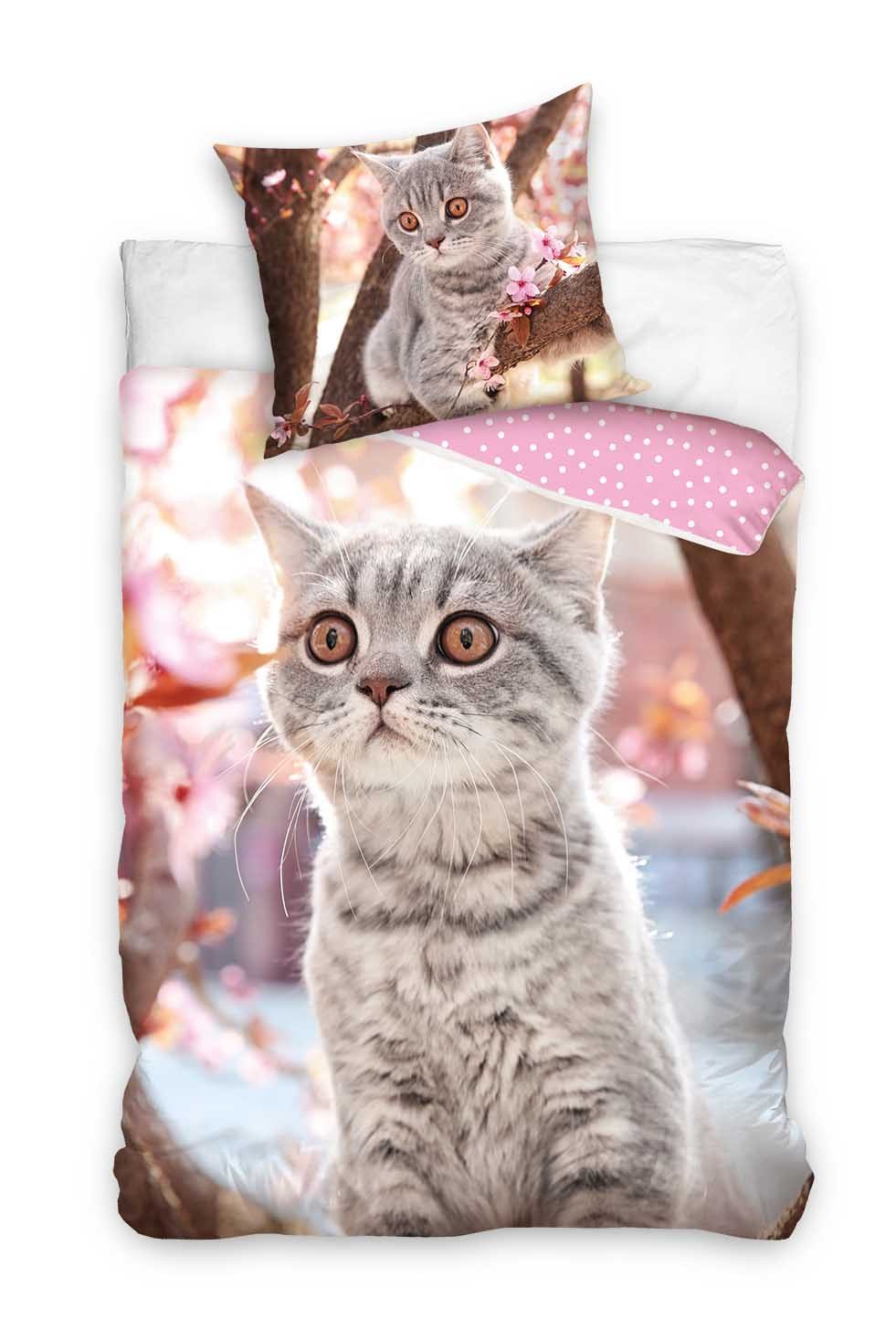 Carbotex Bettwäsche Katze Bettwäsche 135 x 200 cm günstig online kaufen
