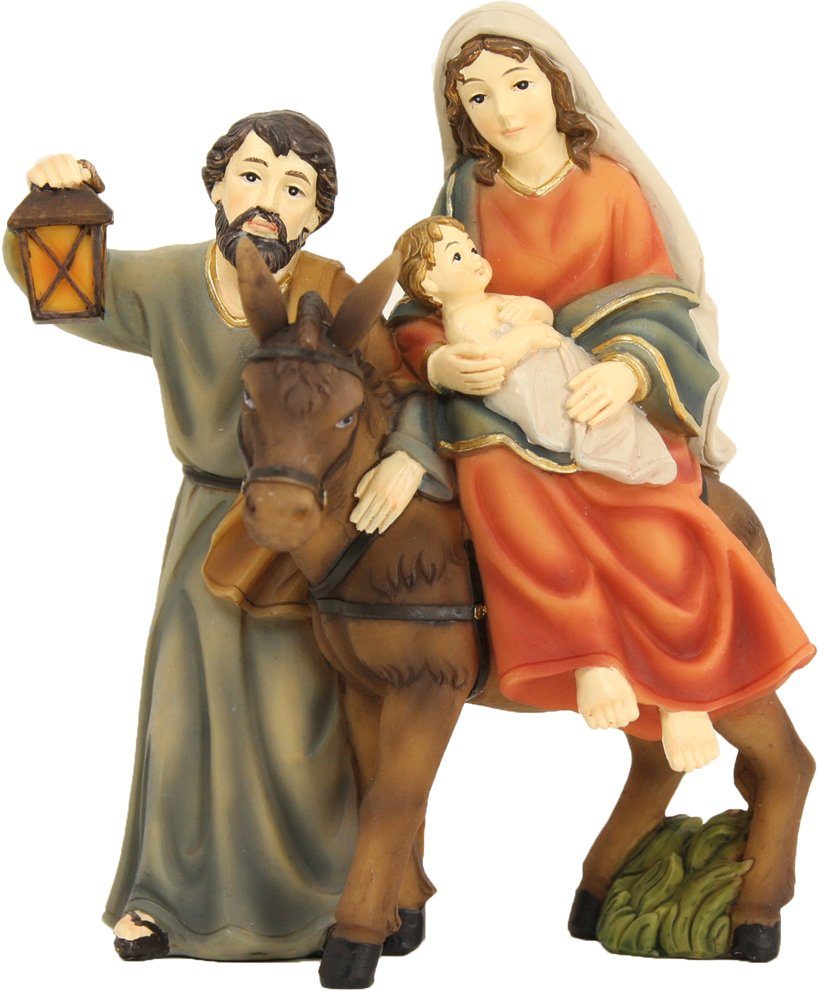 dekoprojekt Krippenfigur Krippenfigur Hlg. Familie auf der Flucht 18 cm (1 St)