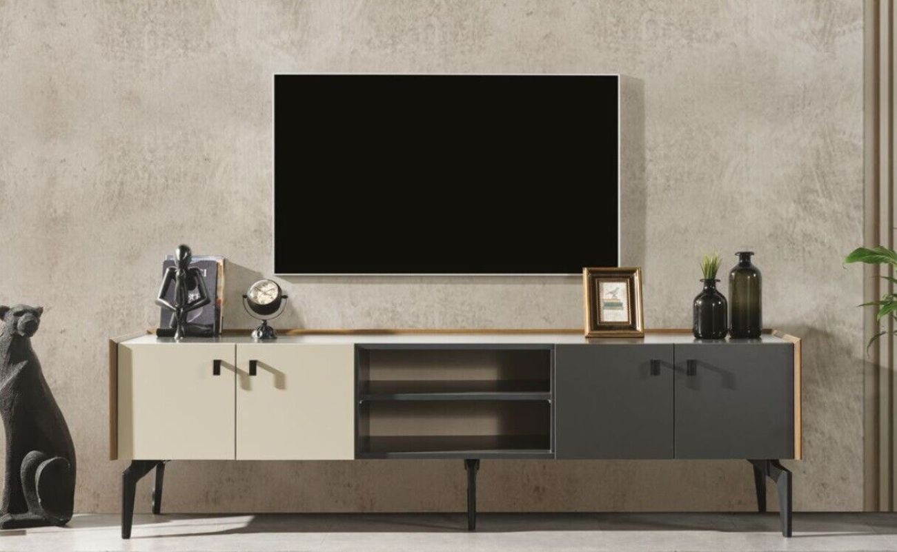 St., Lowboard), Neu Wohnzimmer Made (1 in Einrichtung JVmoebel Design TV-Ständer Lowboard nur Europa 1x Modern Holz Set