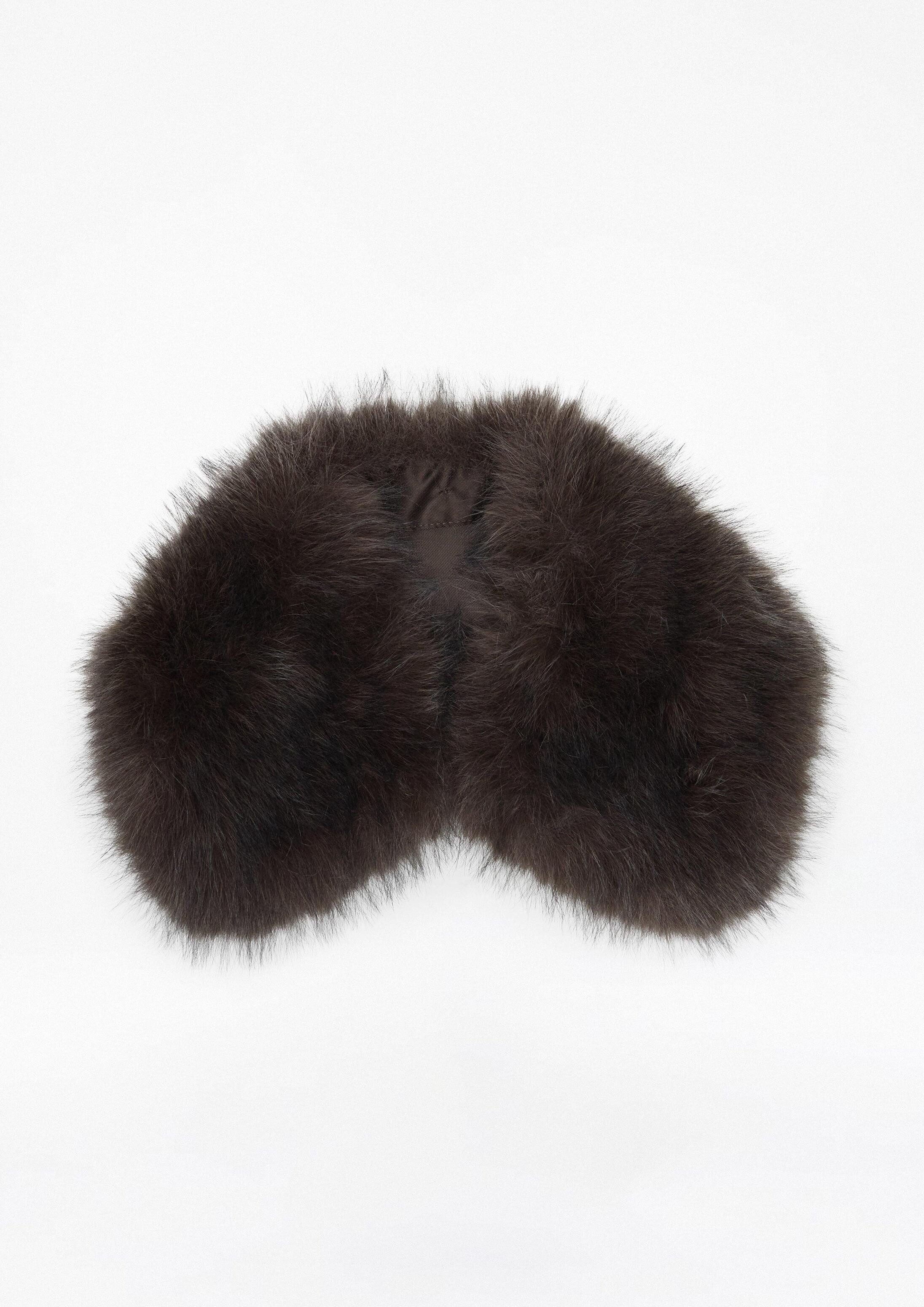comma Schal Tuch, Fake-Fur-Kragen