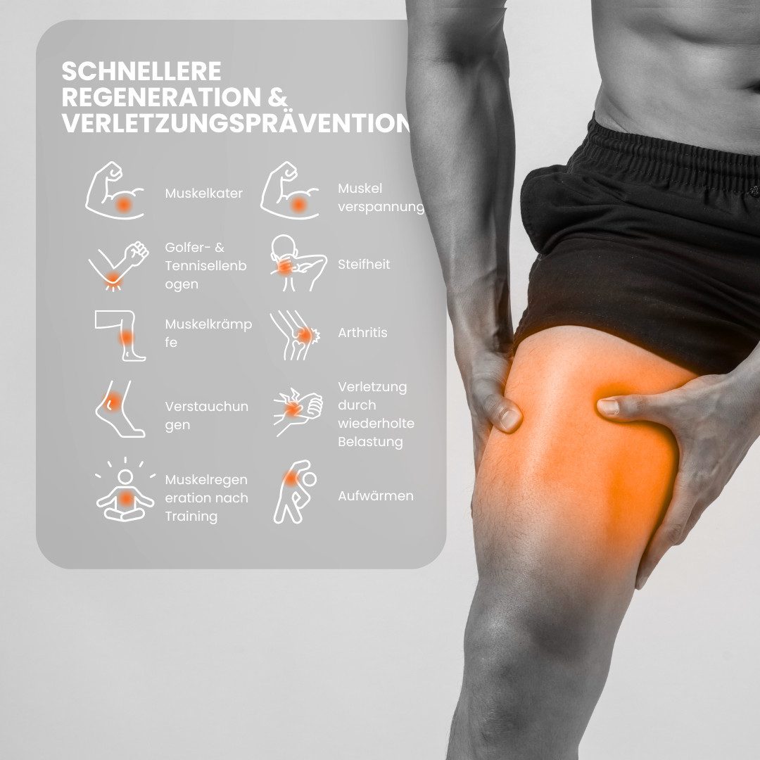 Vulpés Bandage RecoveryBrace PRO - intelligente beheizbare Bandage, Individuelle Wärmesteuerung per App, Sensor, Timer und smarte Heizmodi