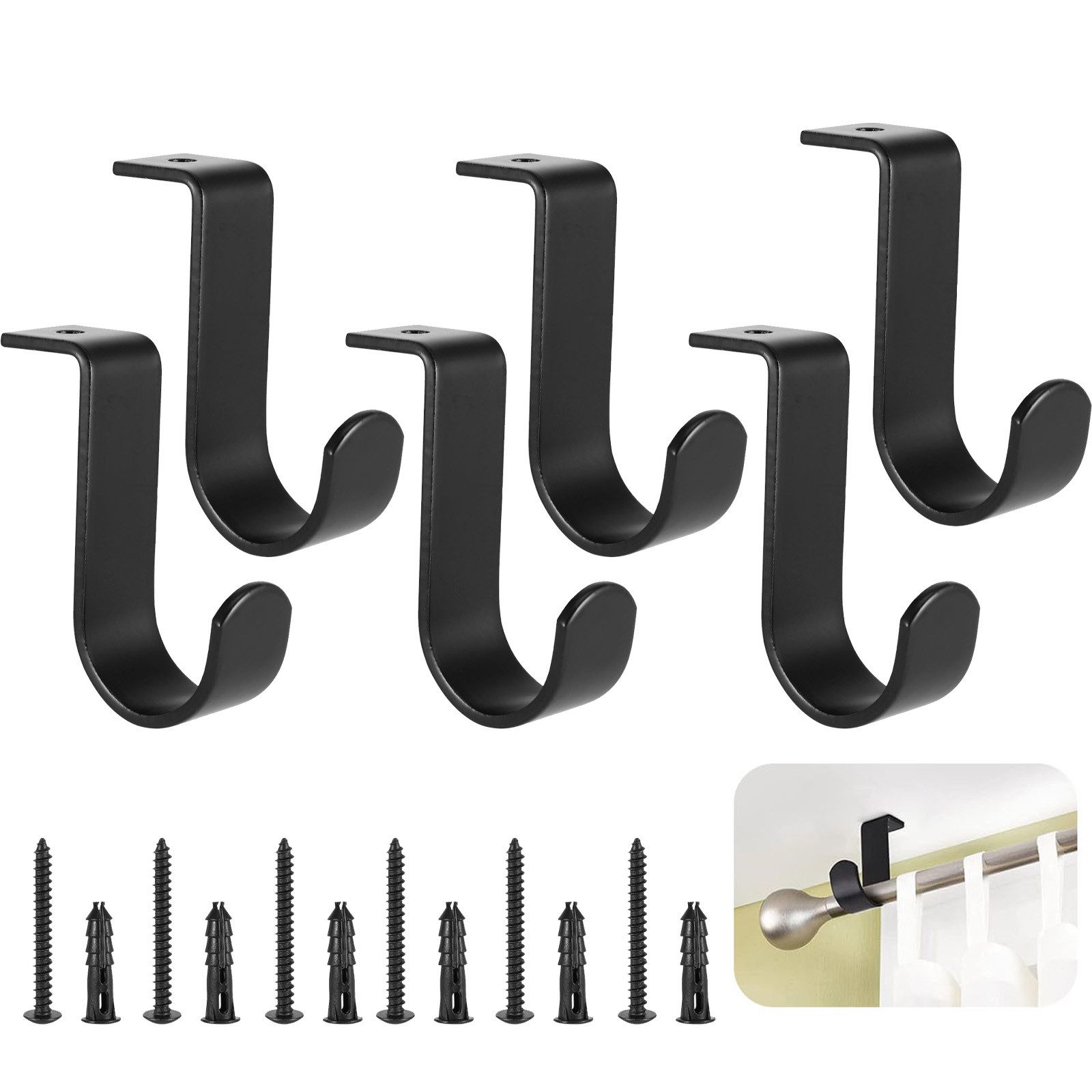 BlingBin Gardinenstangenhalter Deckenhalterung Vorhangstange Halter, Metall günstig online kaufen