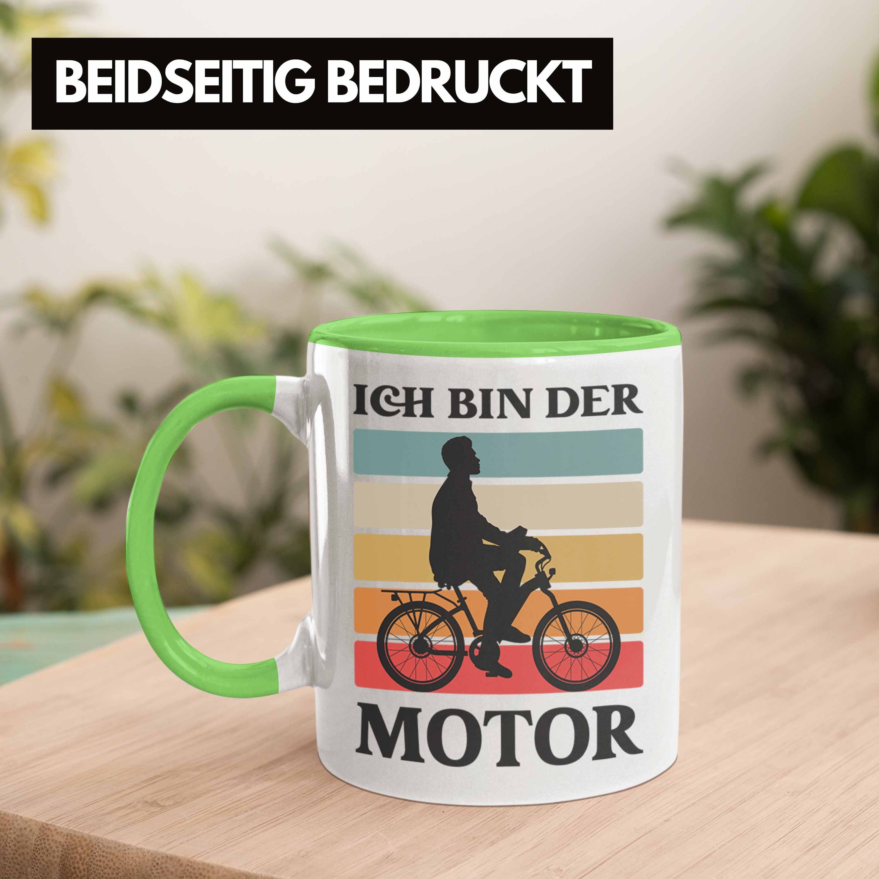 Trendation Tasse Trendation - Fahrradfahrer Radfahrer Lustig Tasse Rennrad Spruch Grün mit Mountainbike Geschenkidee Geschenk