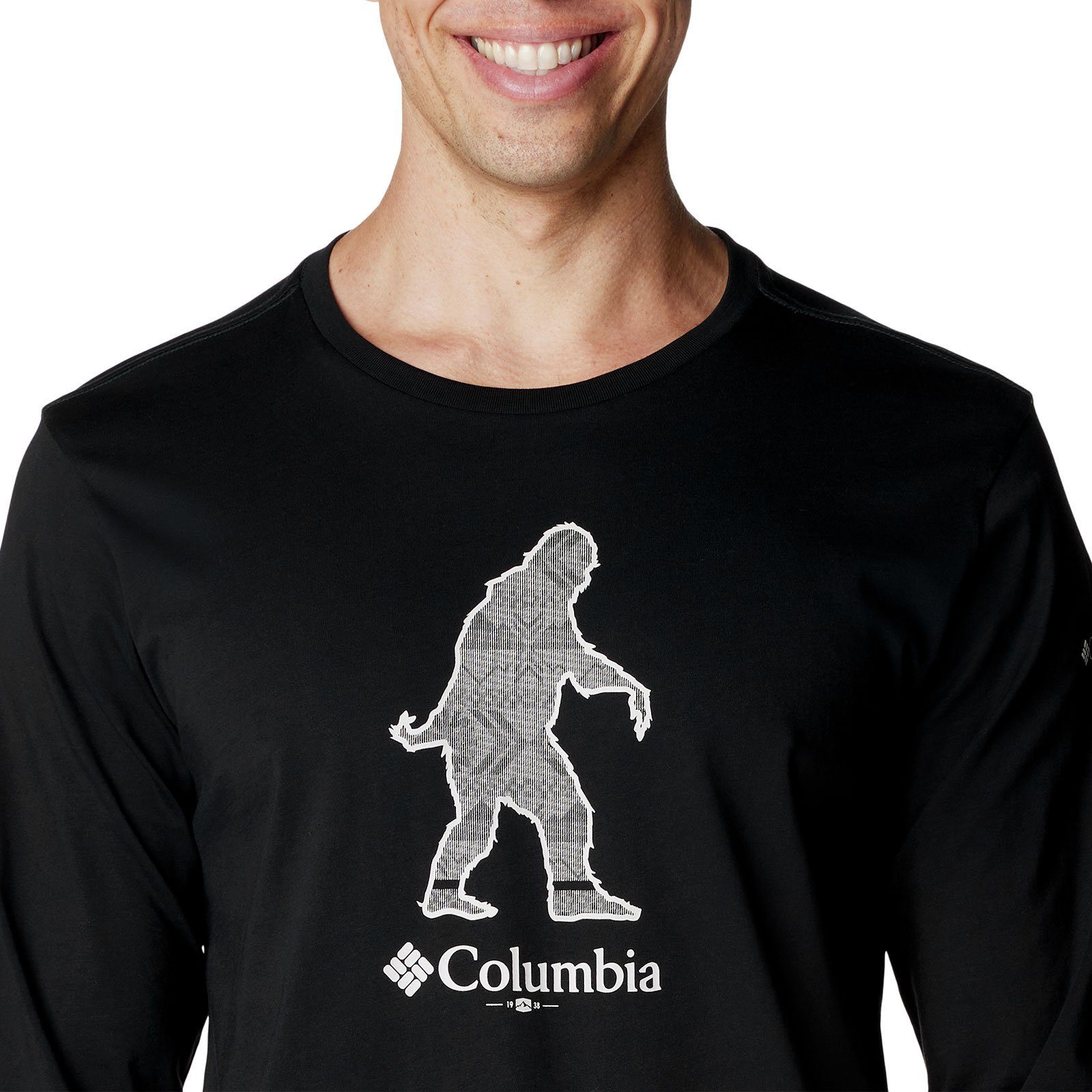 Columbia Langarmshirt CSC™ black 012 mit der Seasonal LS auf Grafik-Druck Logo Brust Tee