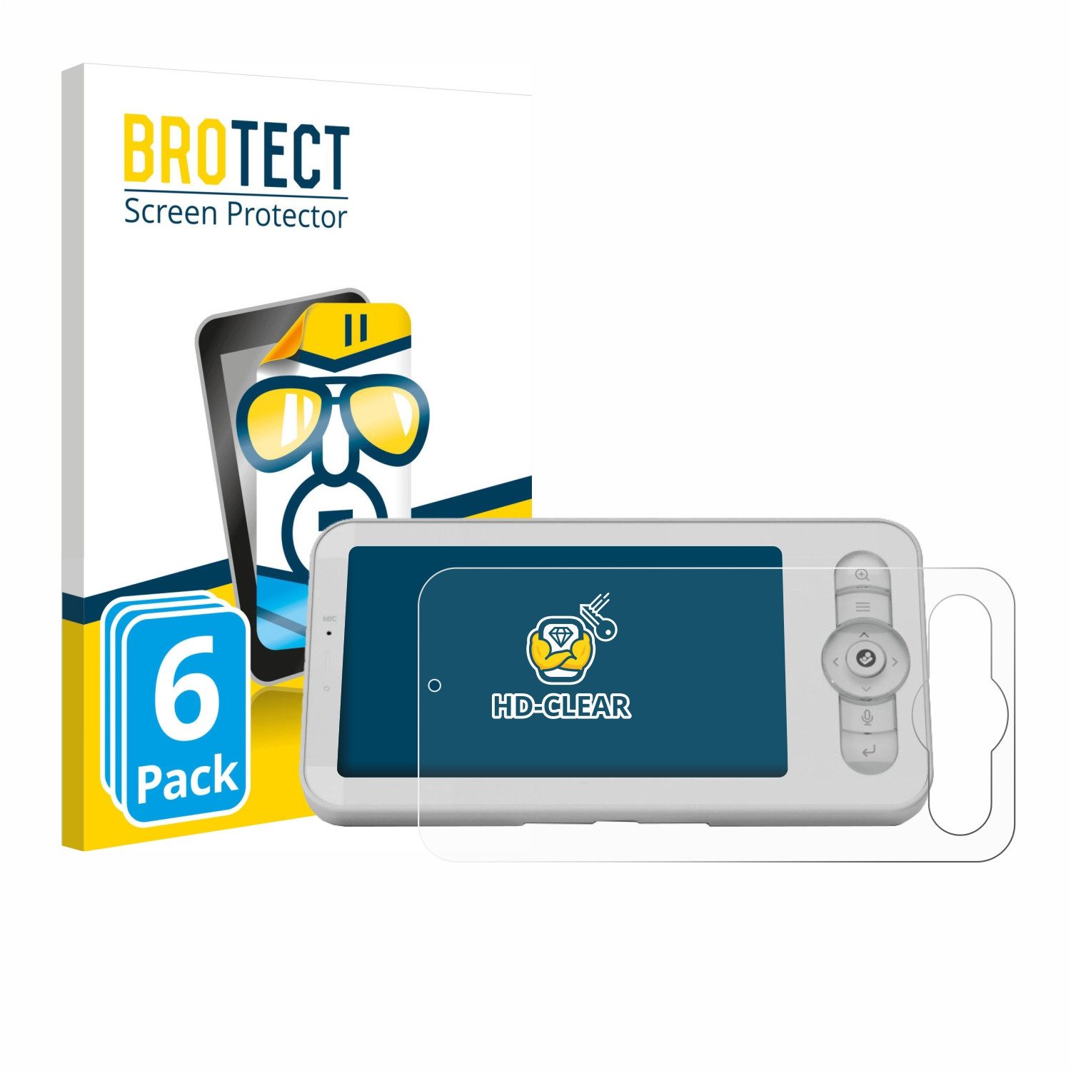 BROTECT Displayschutzfolie Schutzfolie für Maxi-Cosi See Pro Babyphone, 6 Stück, Displayschutz Schutz Folie Klar Transparent