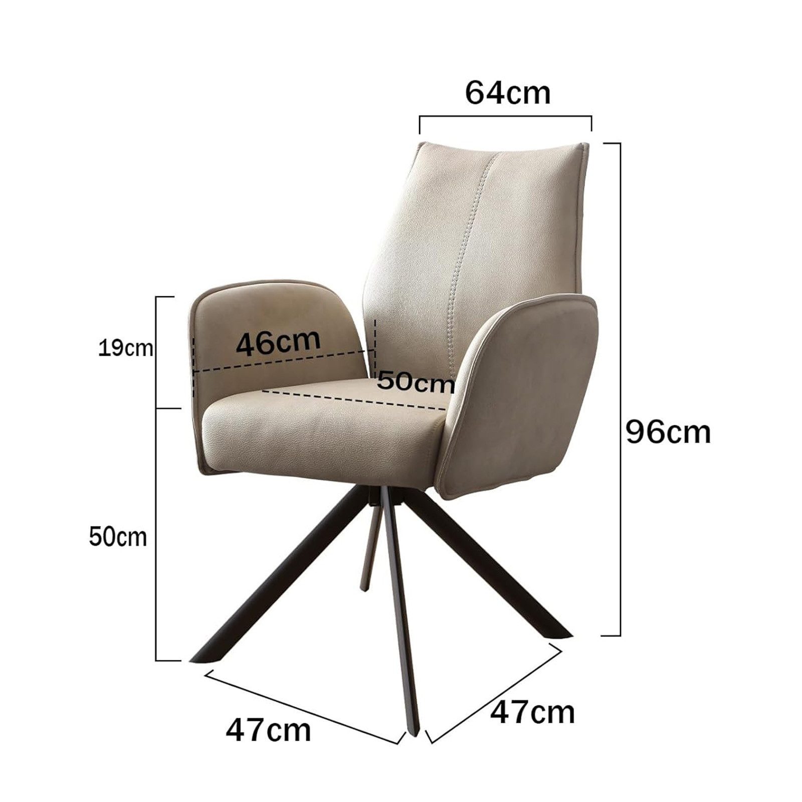 HTI-Living Esszimmerstuhl Esszimmerstühle 2er Set drehbar (Set, 2 St), Stuh günstig online kaufen