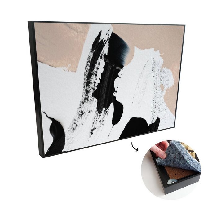 MuchoWow Akustikplatte Schwarz - Abstrakt - Design (1-St) Wandverkleidung gegen Akustik Moderne Gemälden Bild Malerei