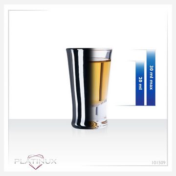 PLATINUX Schnapsglas Schwarze Shotgläser, Glas, Pinnchen Wodkagläser Schnapsglas Tequilagläser 20ml (max. 30ml)