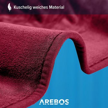 Arebos Heizdecke elektrisch Wärmedecke, Kuscheldecke, 180 x 130 cm, in 5 Farben, Stück, 1-tlg., Überhitzungsschutz, Abschaltautomatik, Vorheizfunktion