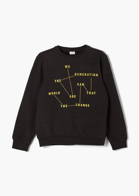 s.Oliver Sweatshirt »Weiches Sweatshirt mit Frontprint« (1 tlg) Garment Dye  - Onlineshop Otto