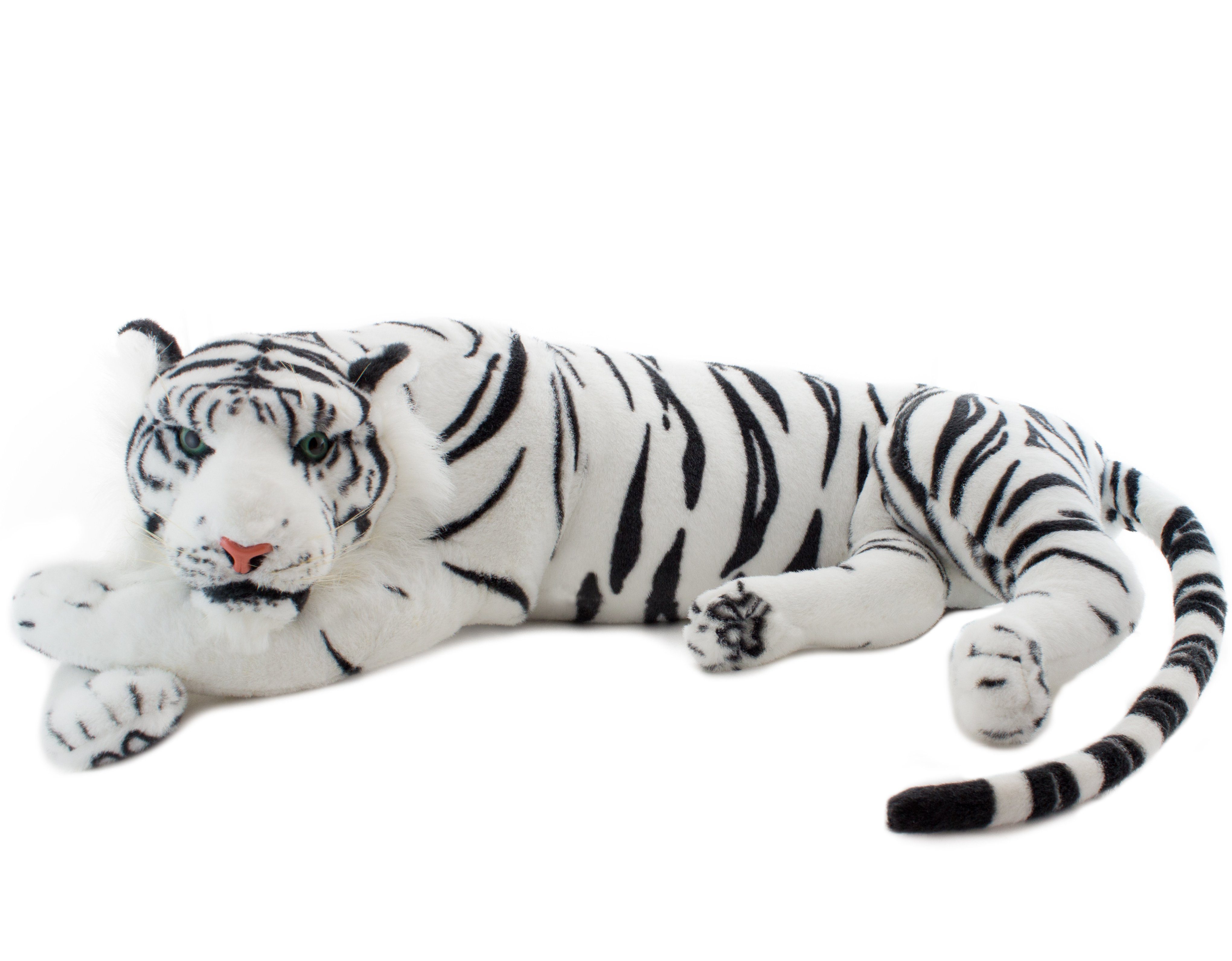 BRUBAKER Kuscheltier Liegender Tiger 60 cm lebensecht (1-St., König des Dschungels), Stofftier Plüschtier