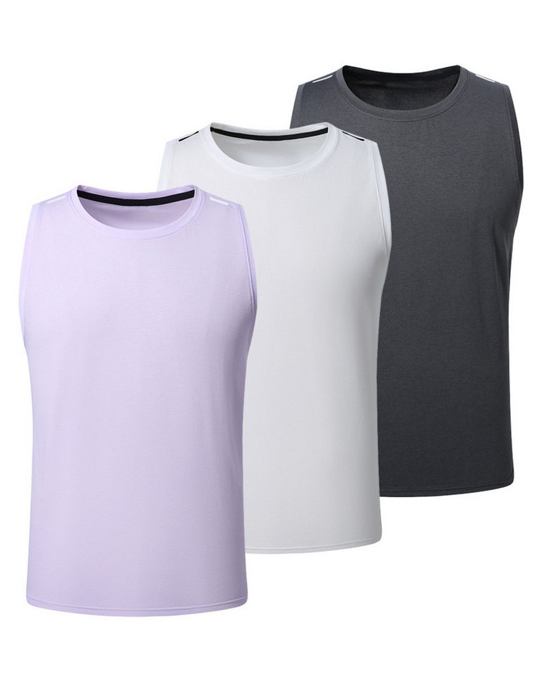 YOUTHUP Tanktop (Packung) Ärmelloses Tanktop für Herren (3er-Pack) T-shirt, Rundhals, unifarben