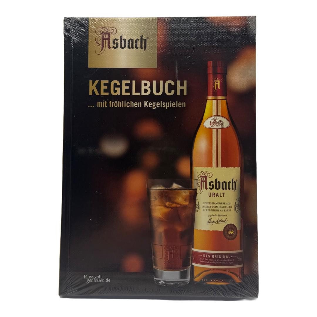 Asbach Gläser-Set Asbach Kegelbuch – Mit fröhlichen Kegelspielen & Spielblock