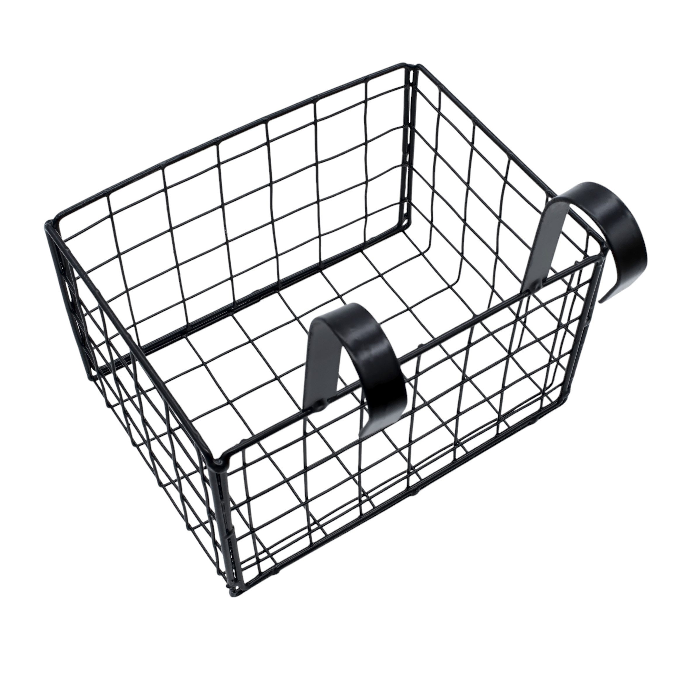 Spetebo Hängekorb Metall Hängekörbchen 18 x 14 cm schwarz (Artikel, 2 St., im Set), Gitter Aufbewahrungskorb zum Aufhängen – Bild 5 von 5