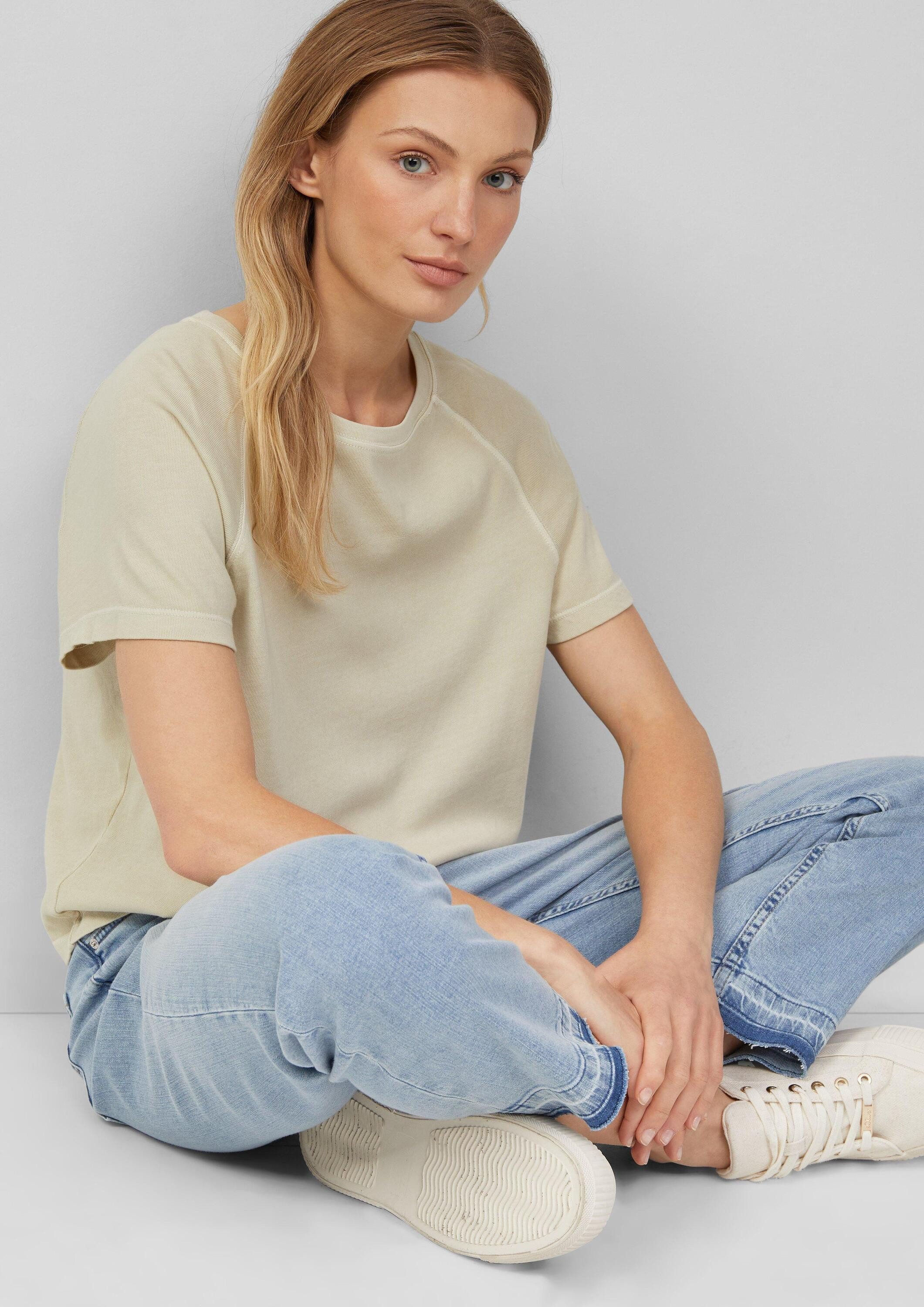 s.Oliver Kurzarmshirt T-Shirt Baumwoll-T-Shirt im Relaxed Fit mit Raglanärm günstig online kaufen