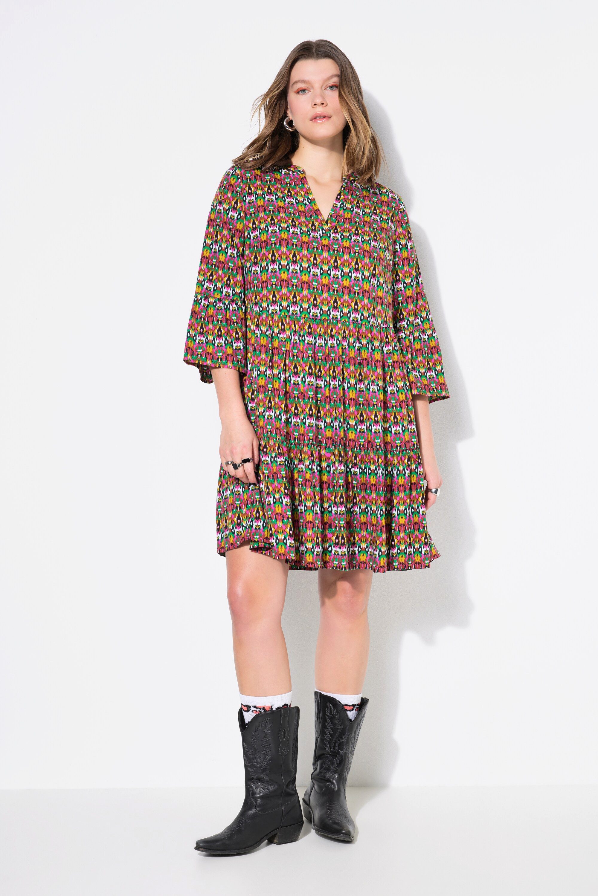 Studio Untold Jerseykleid Kleid Alloverprint 3/4-Ärmel günstig online kaufen